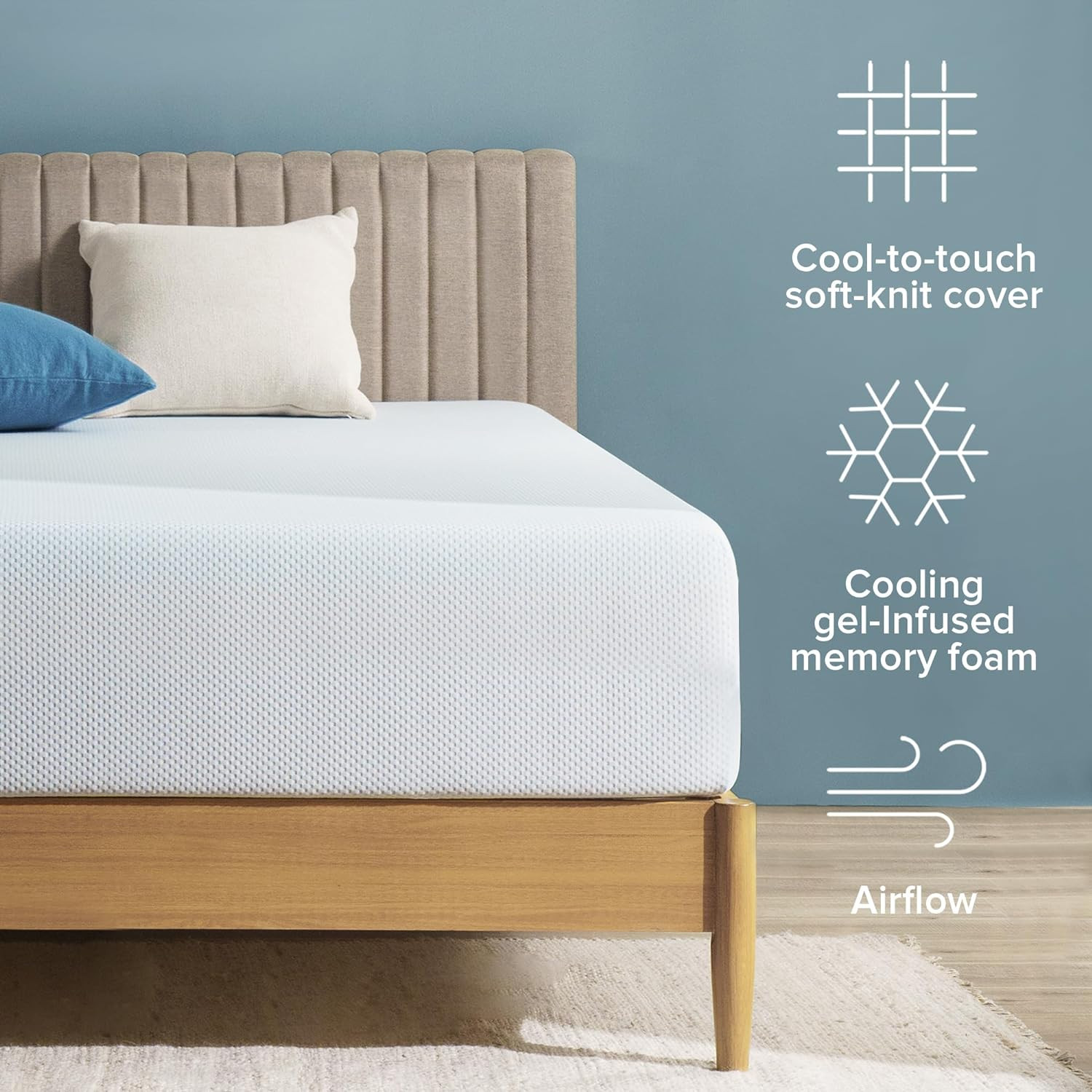 12″ Green Tea Memory Foam Mattress, King, Cooling, Medium Firm, Safe & Fiberglas