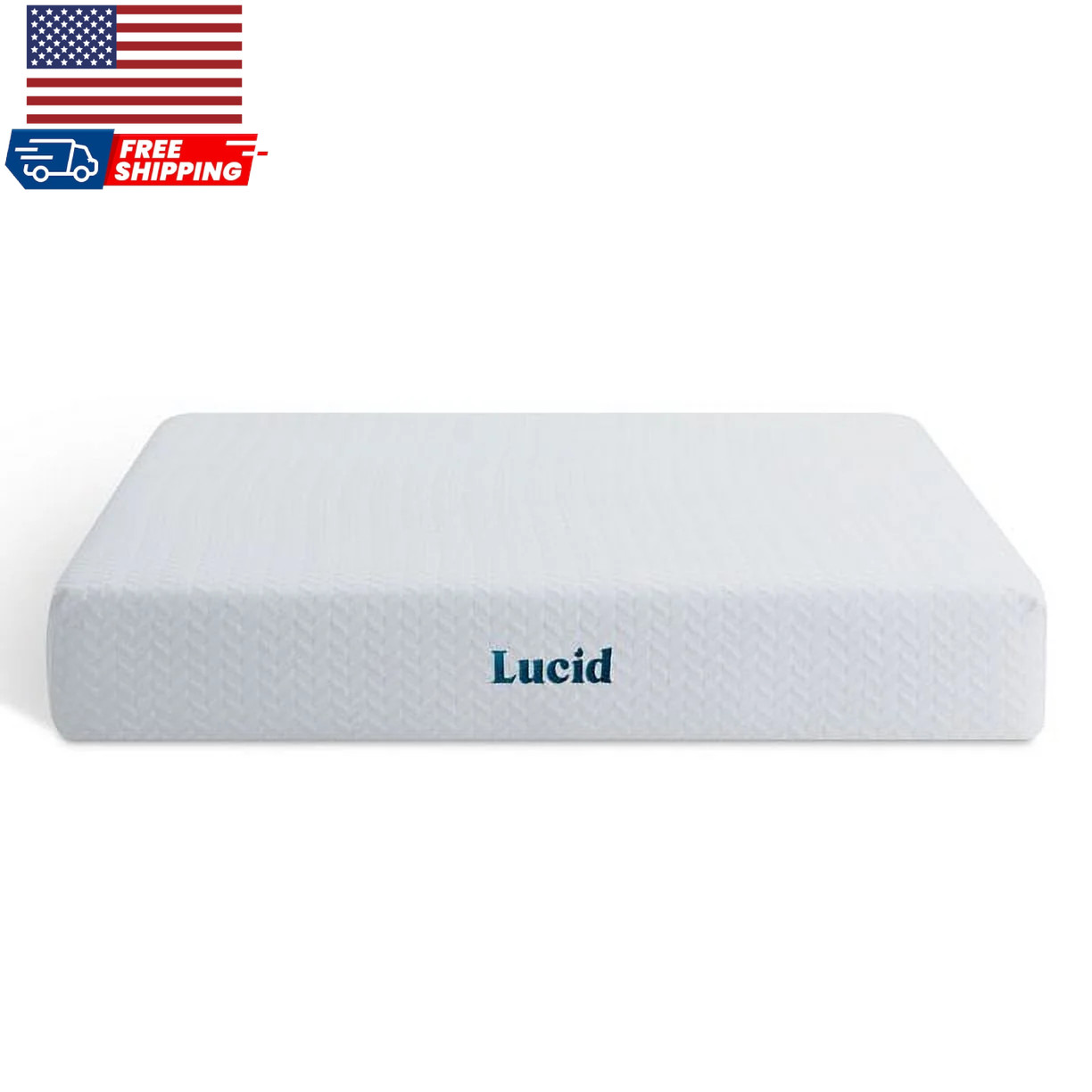 Lucid Refresh 10″ Dual-Layer Gel Memory Foam Mattress Firm Cooling Bed in a Box