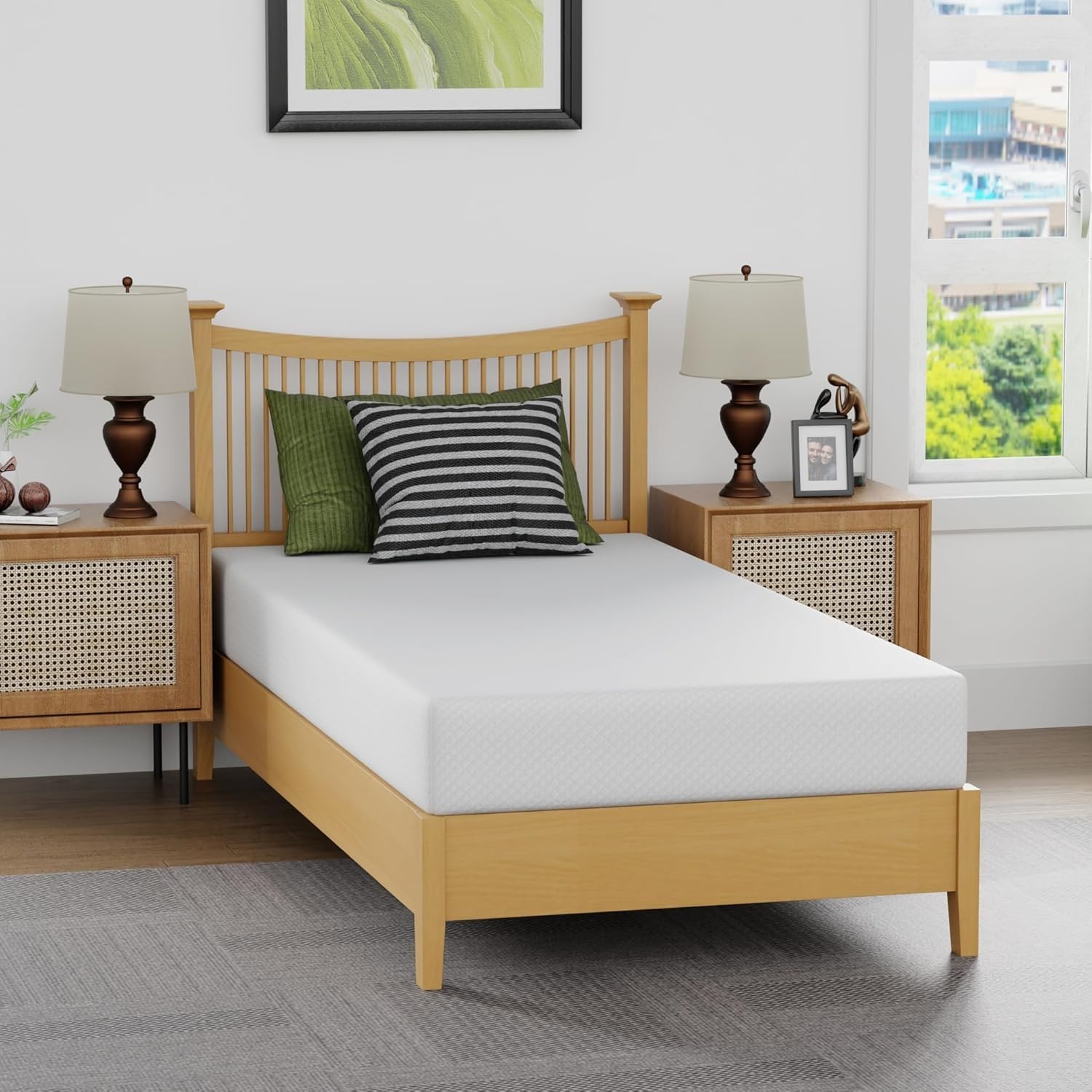 Pressure Relief Twin Mattress in 8 Inches of Gel Memory Foam for Adult Comfort