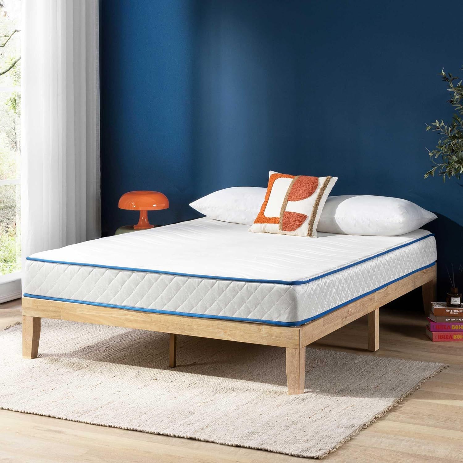 6 Inch Bonnell Spring Hybrid Mattress, Tight Top, Certified Safe Foams & Fabric,