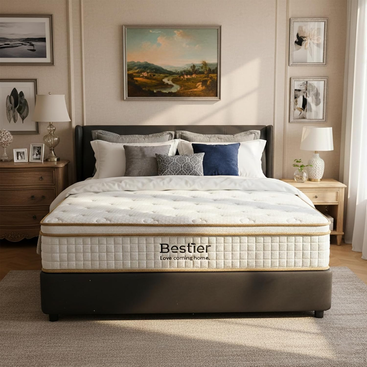 12″ Full Hybrid Mattress with Cooling Cover & Edge Support for Back Pain Relief