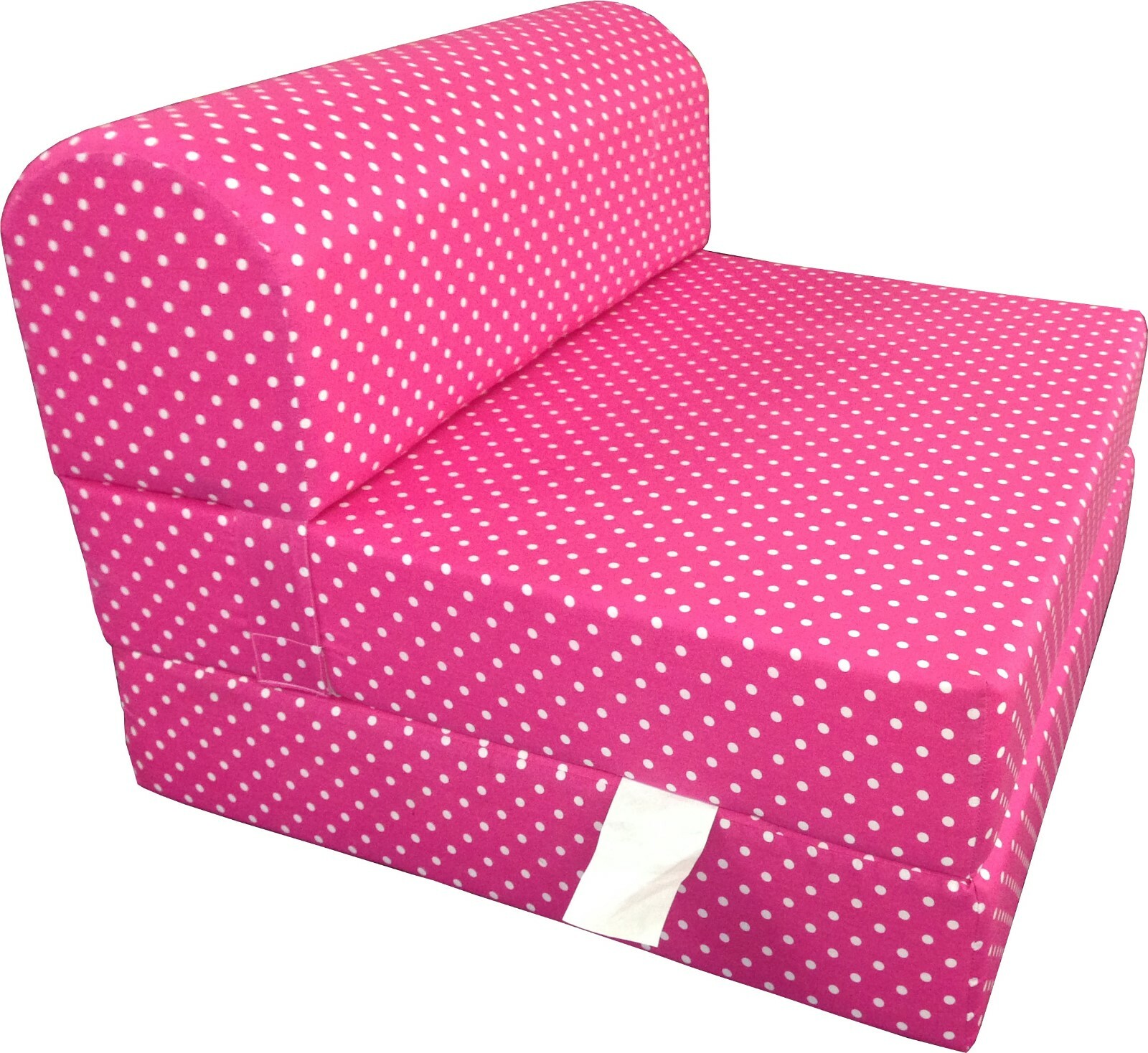 Sleeper Chair Folding Foam Beds, Full Size 6x48x72 Guest Bed Pink Polka Dots