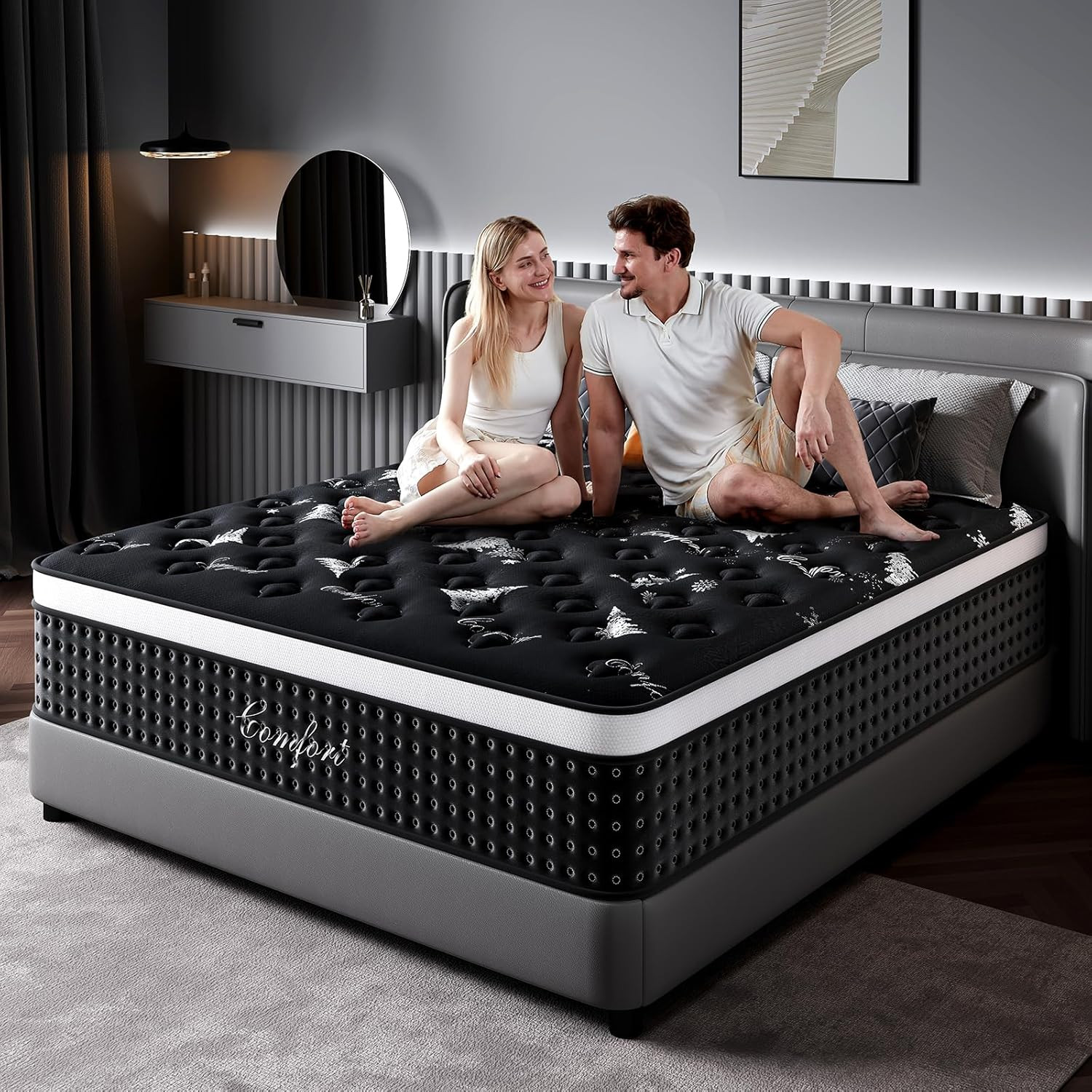 Full Size Mattress, 12 Inch Memory Foam Mattress in a Box, Breathable Fabric, Po
