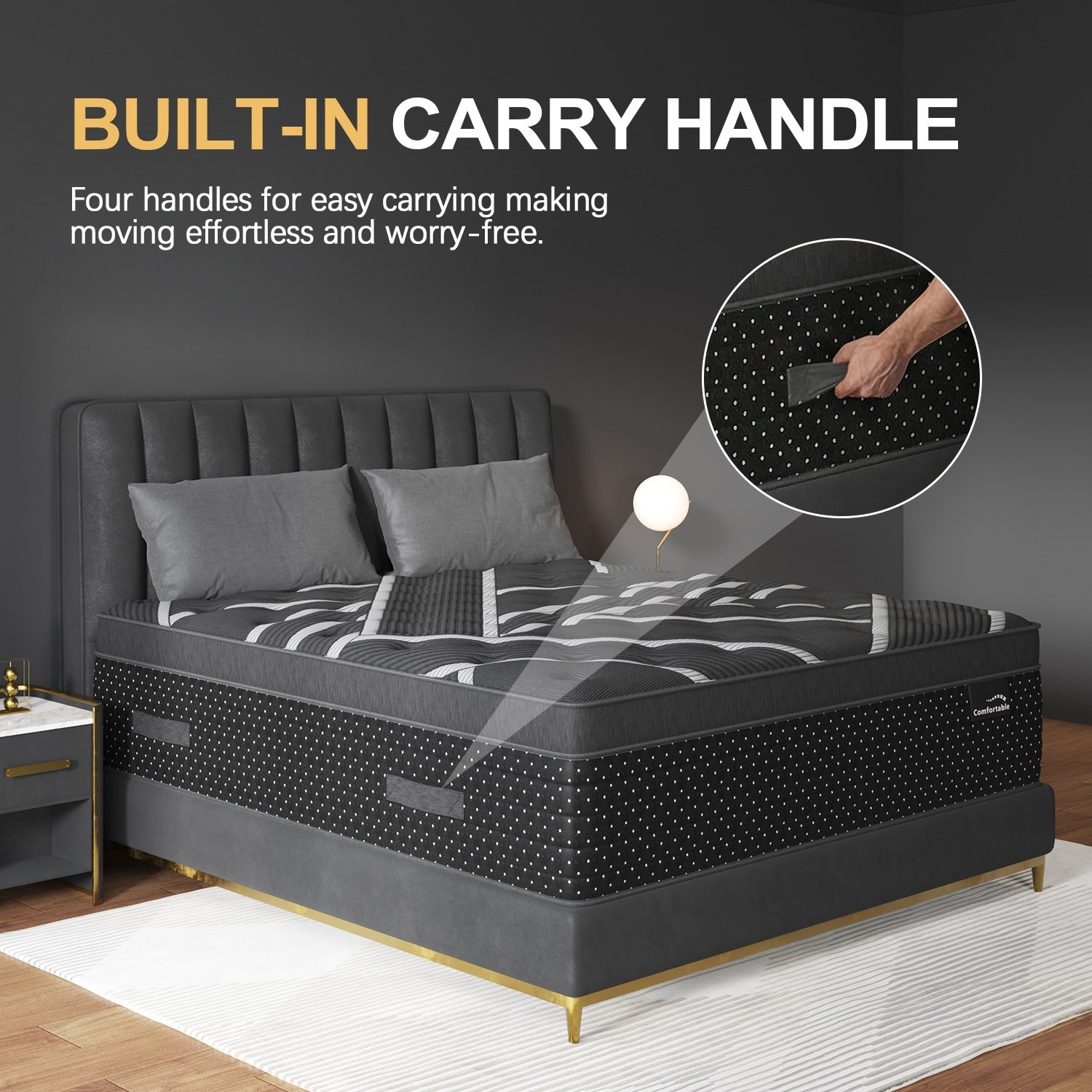 14″Twin Full Queen King Size Gel Memory Foam Hybrid Spring Mattress In A Box