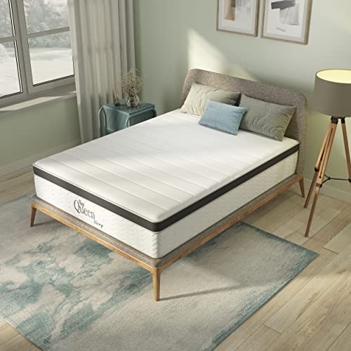 NapQueen 8 Inch Maxima Hybrid Mattress, Full Size, Cooling Gel Infused Memory