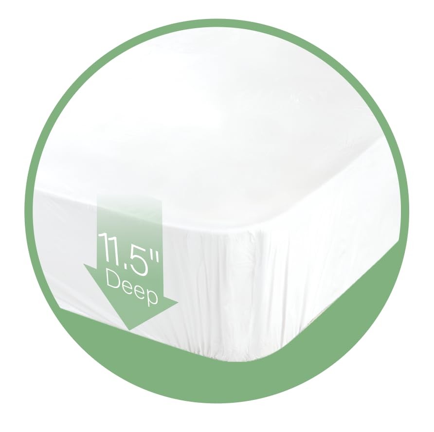 Home Expressions 4Gauge Vinyl Plastic Twin 76″ x 39″ x 11.5″ Deep, White