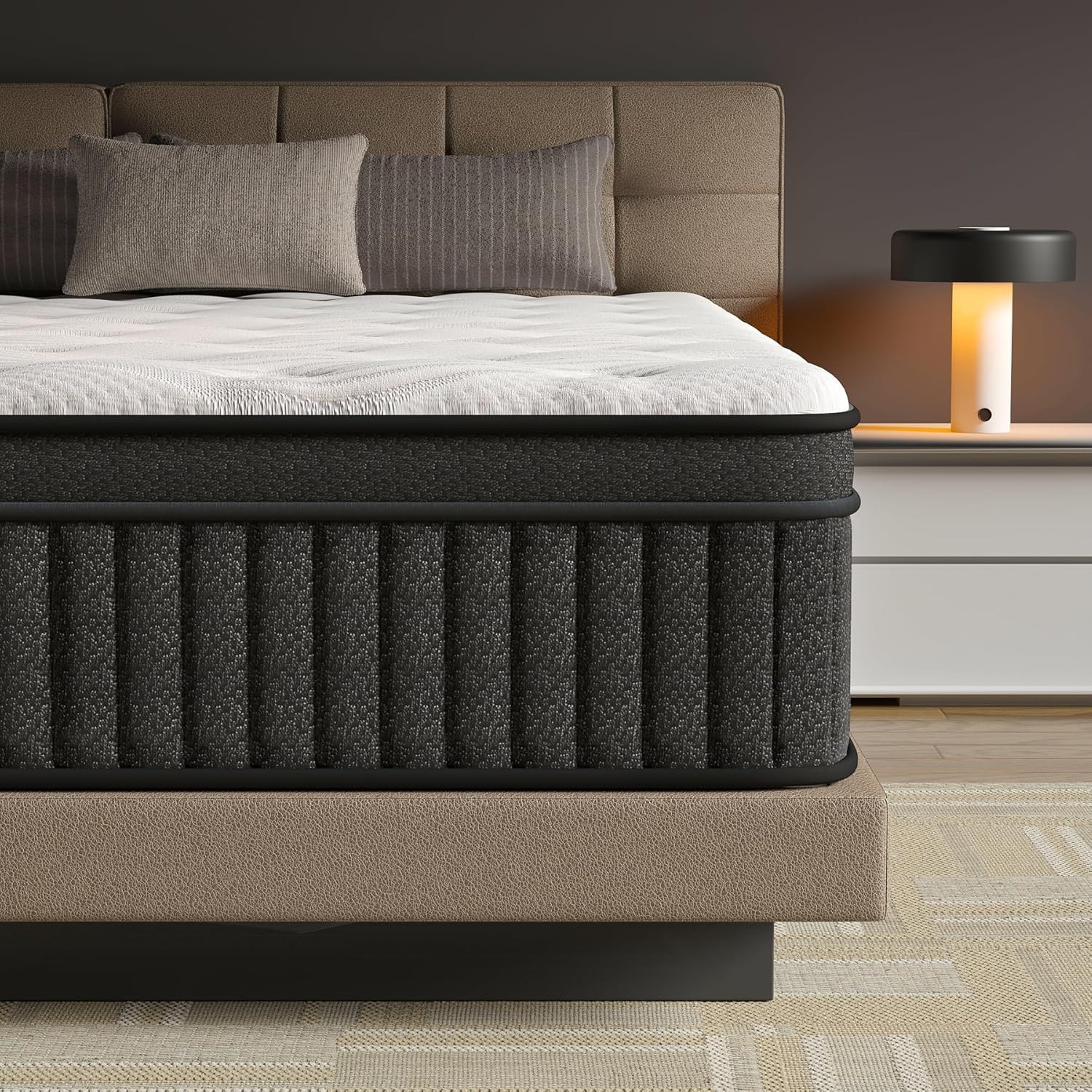 Queen Mattress, 12 Inch Queen Hybrid Mattress in a Box, Upgrade Individually …