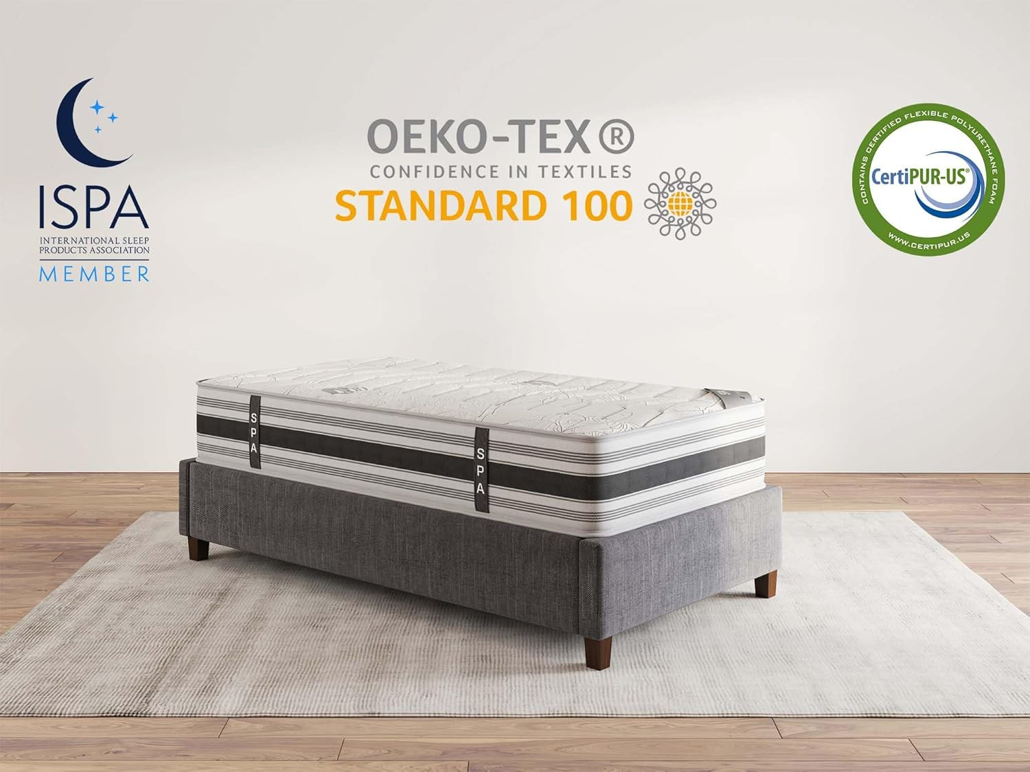 12″ Twin Plush Hybrid Mattress with Comfort & Pressure Relief – Made in USA