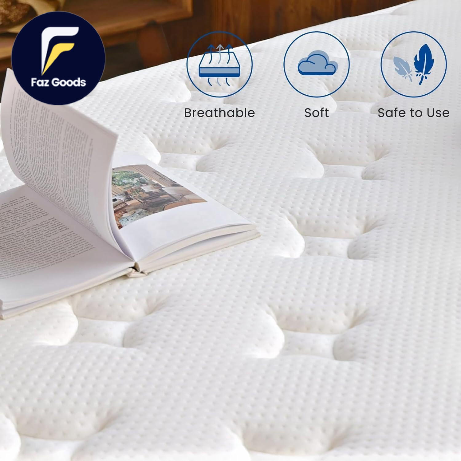 King Mattress 12 Inch Tight Top Deep Sleep Mattresses with Extra Lumbar & Hip Su