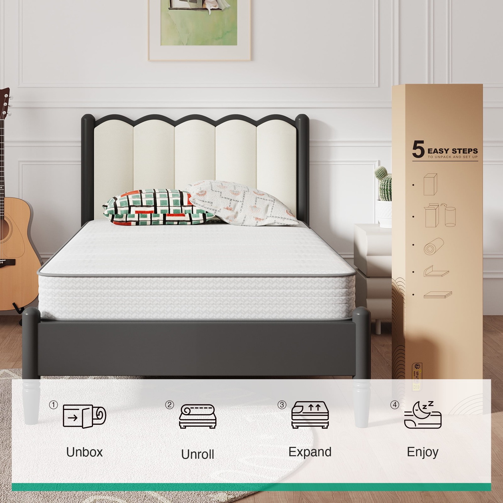 Cozynest 6″ Twin Size Medium Supportive Innerspring Mattress