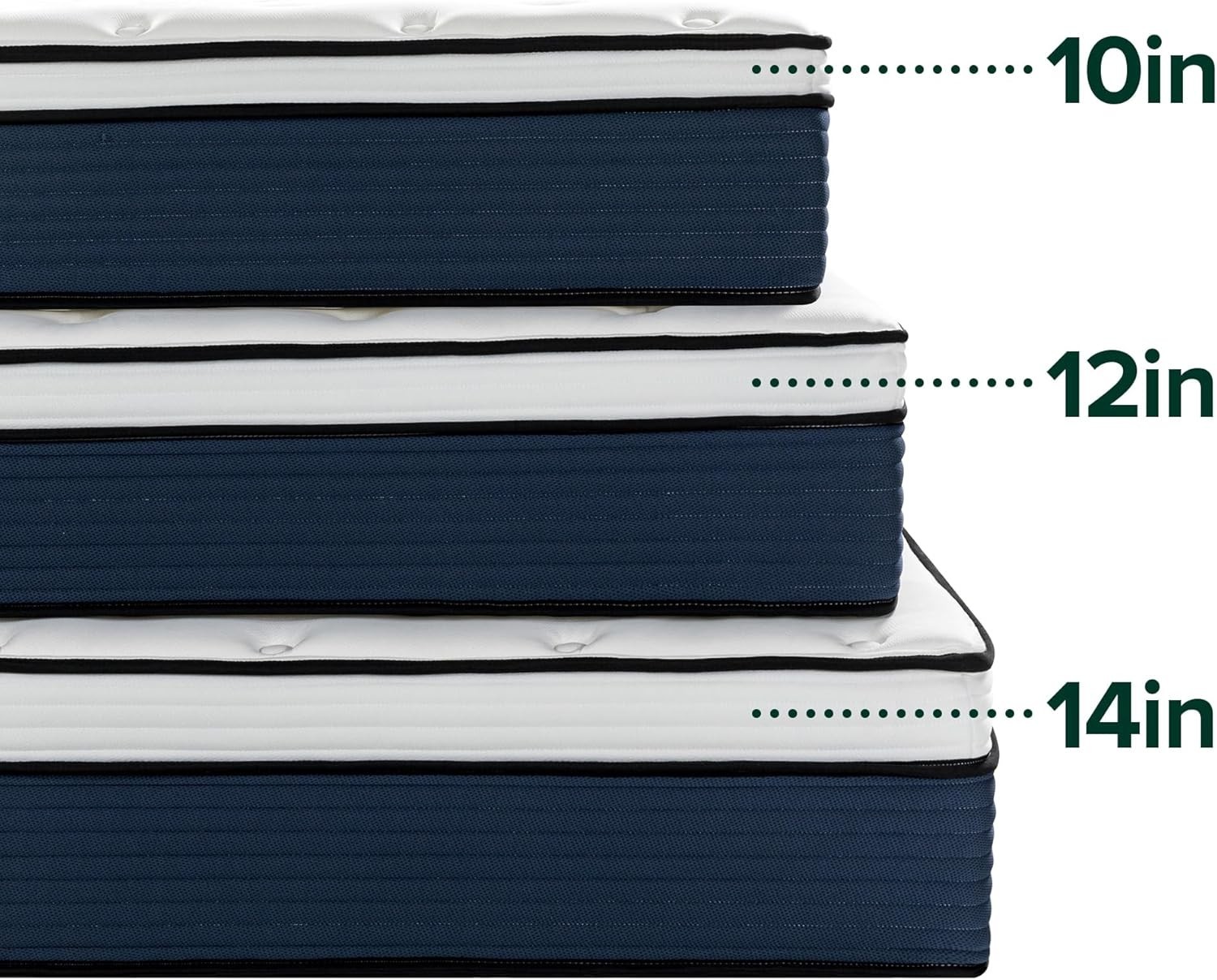 Zinus 10″ Pressure Relief Comfort Support Firm Hybrid Mattress Pocket Spring