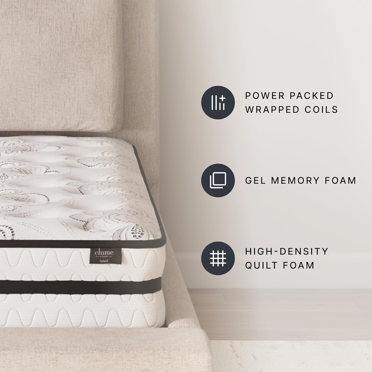Twin Size Bed Mattress with Hybrid Design and Cooling Foam for Ultimate Comfort