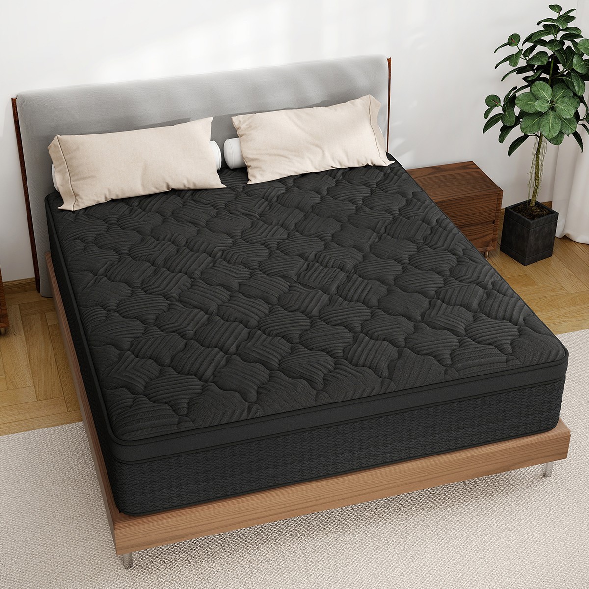 12″14″ Mattress in a Box Pocket Spring Gel Memory Foam Twin Full Queen King Size