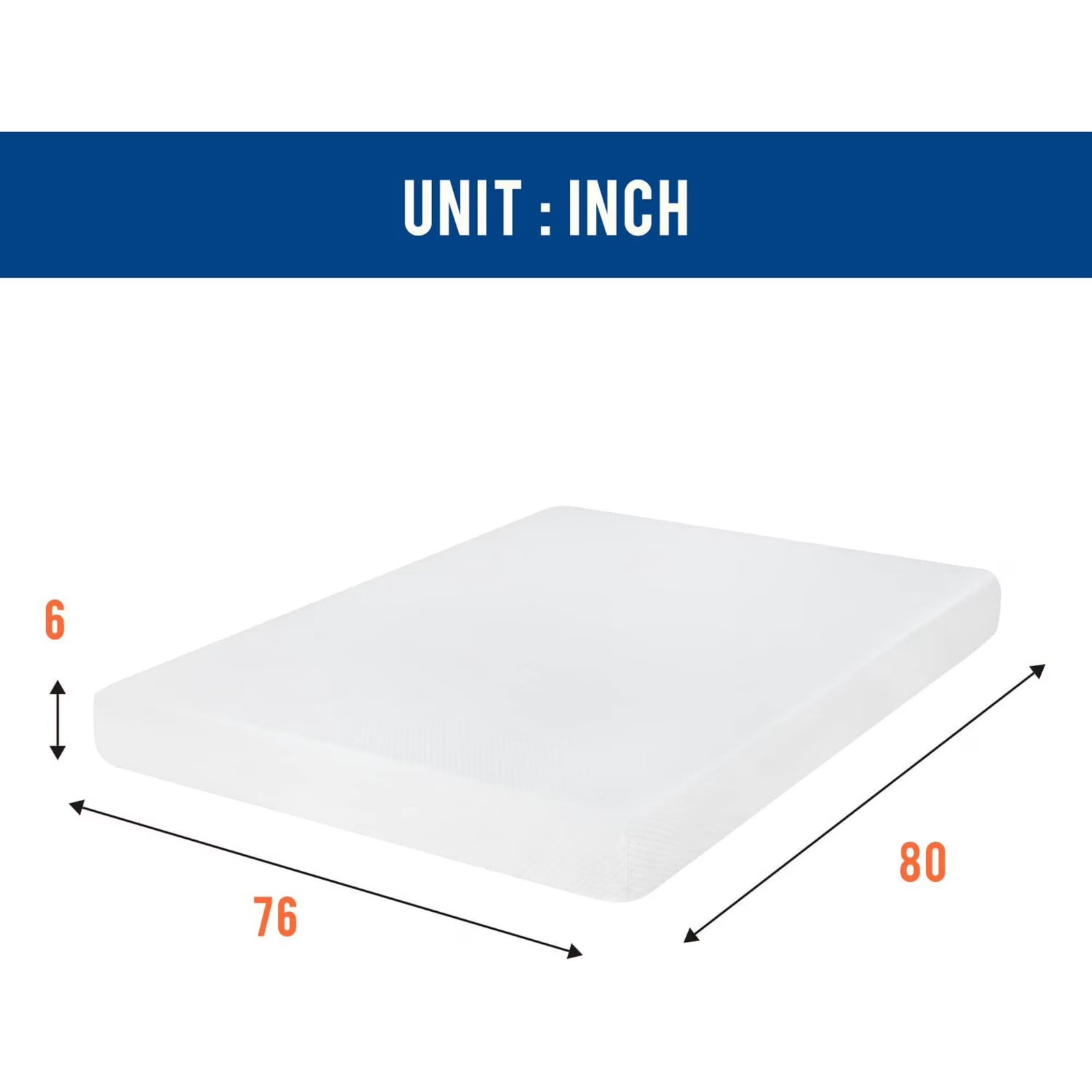 Colchon De Espuma 76×80 Viscoelastica 6 Pulgadas Para Cama King Size En Oferta