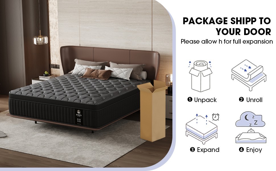 8″10″12″14 Twin Full Queen King Size Mattress in a Box Hybrid Spring Memory Foam