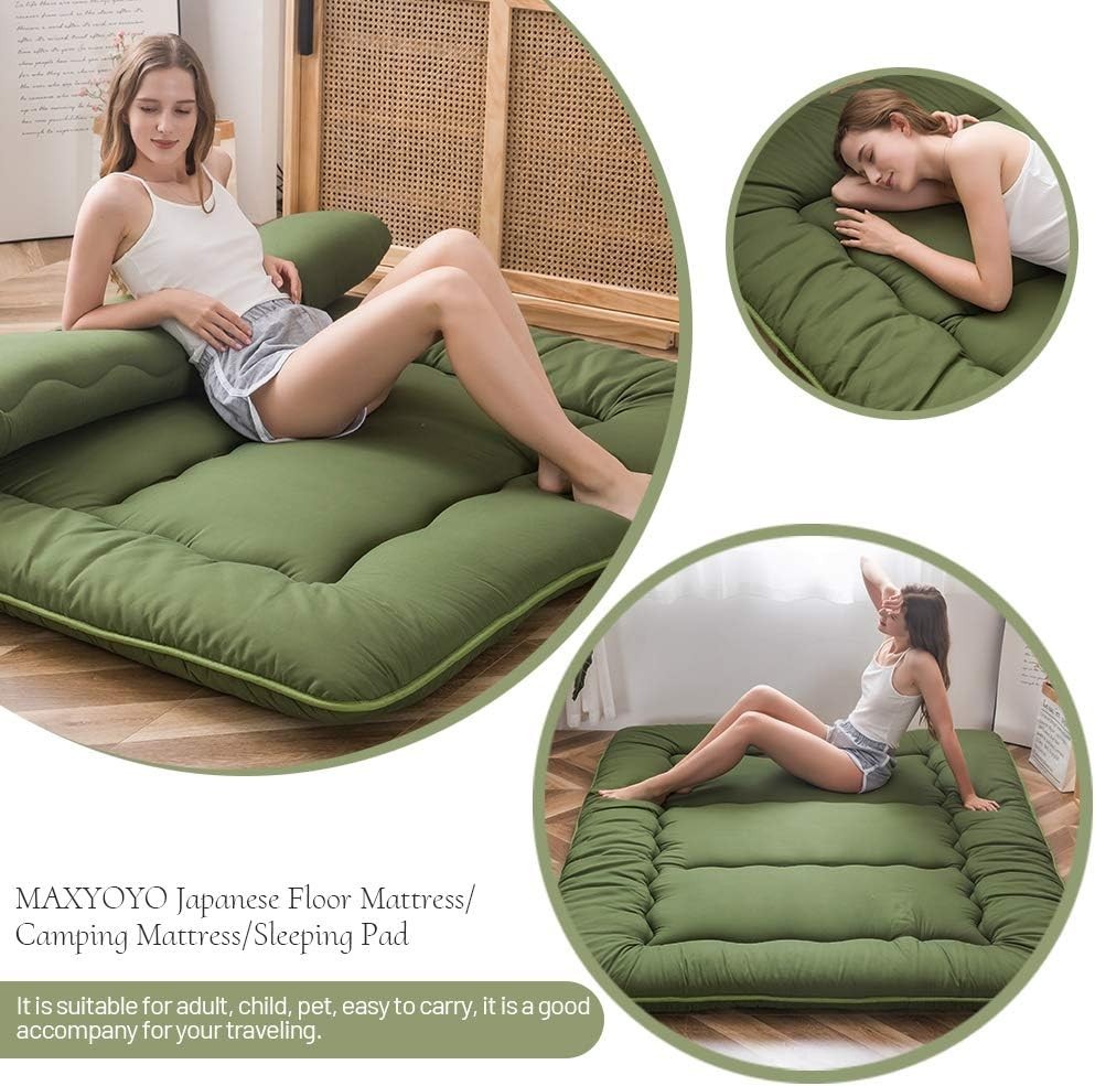 Japanese Futon Mattress Twin Size Floor Mattress, Thicken Tatami Mat Sleeping…