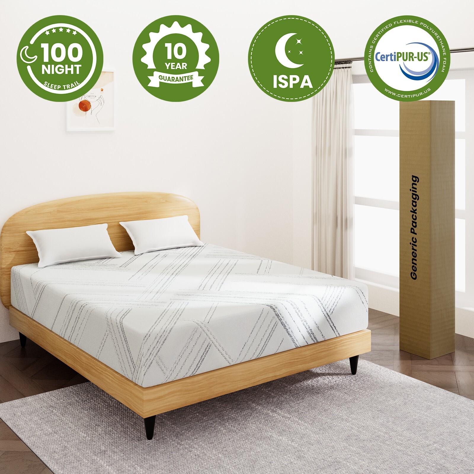 6″ 8″ 10″ 12″ 14″ Cooling Memory Foam Full Queen King Mattress,Mattress in a Box