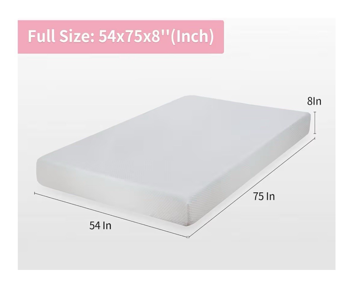 PayLessHere 8 Inch Full Size Gel Memory Foam Mattress Fiberglass Free – C5