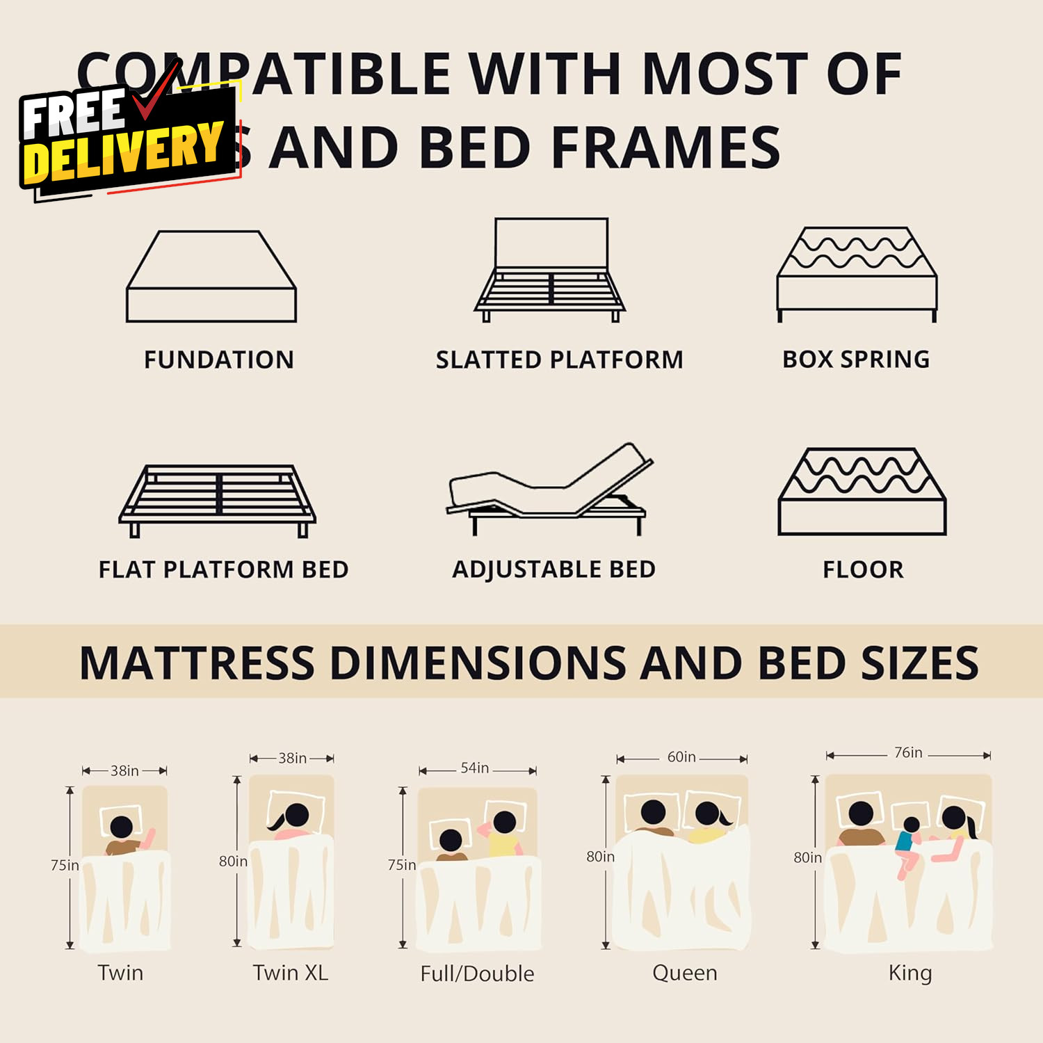 EGOHOME 14 Inch King Size Memory Foam Mattress for Back Pain Cooling Copper…..