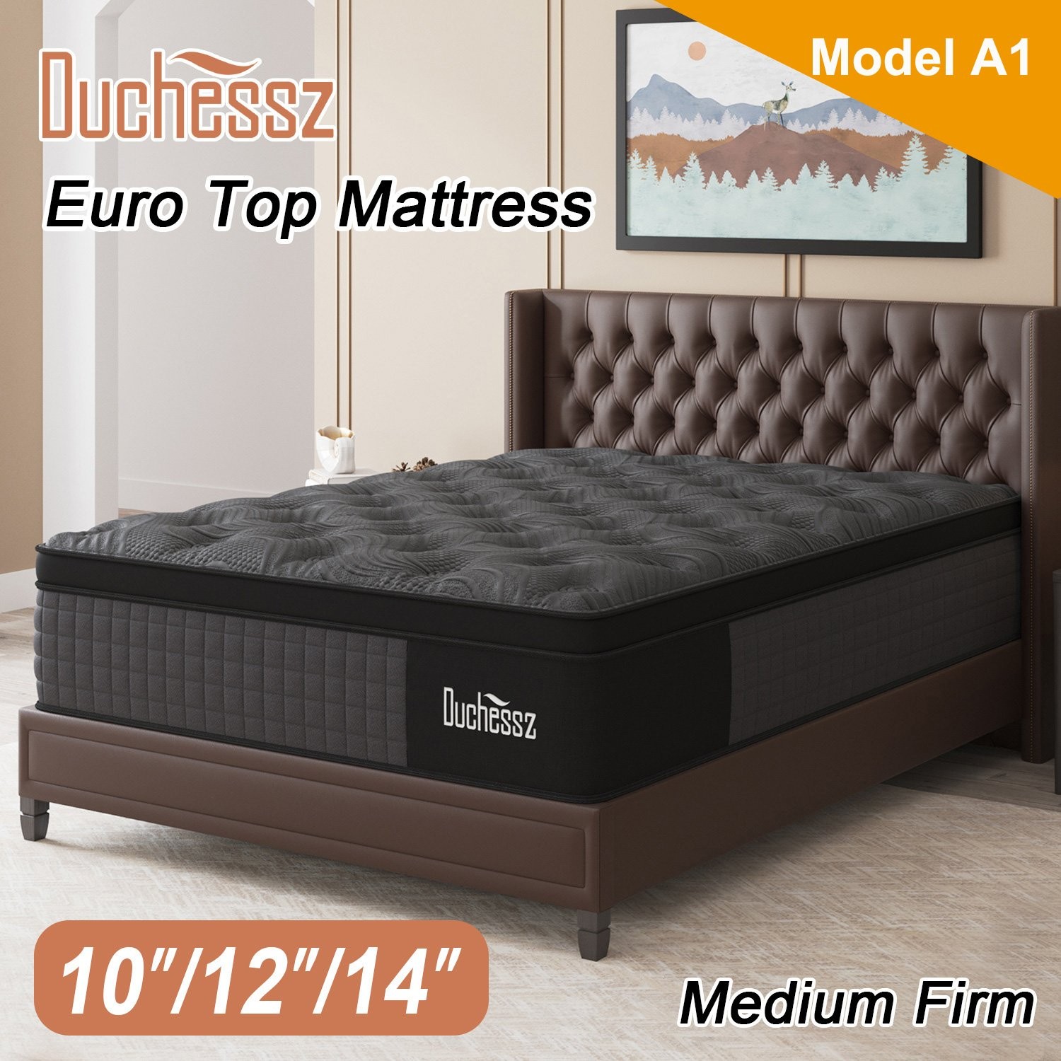 10″ 12″ 14″Gel Memory Foam Hybrid Spring Mattress Twin Full Queen King in A Box