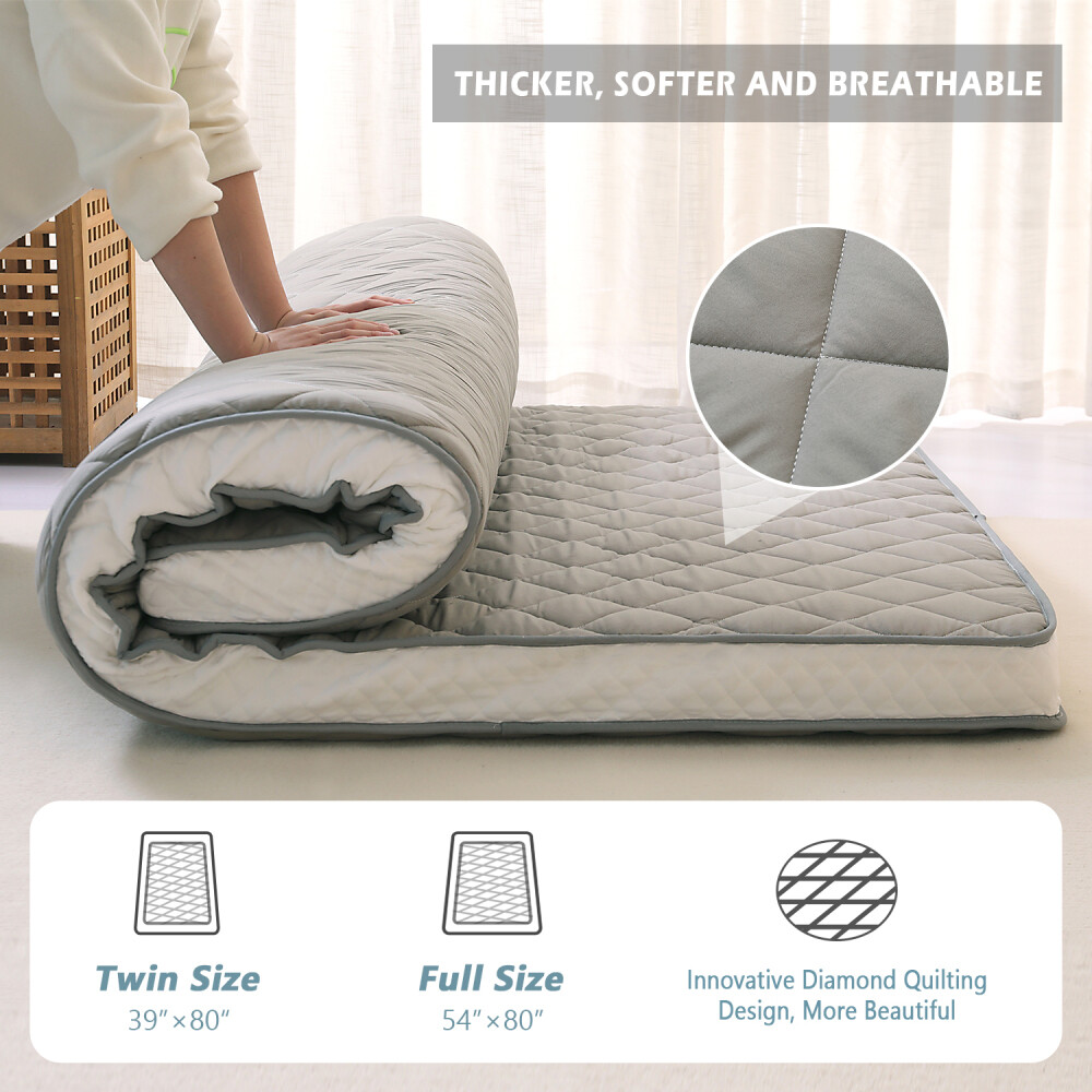MOPHOTO Futon Mattress Extra Thick Sleep Mat for Adults Japanese Floor Mattress
