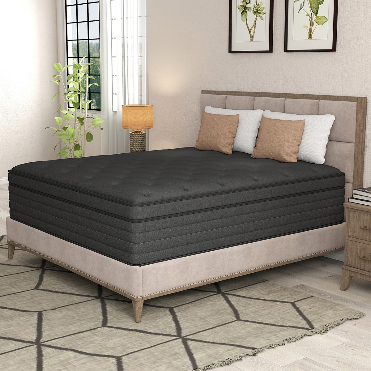 12″14″ Twin Full Queen King Size Mattress Memory Foam Hybrid Spring Bed In a Box