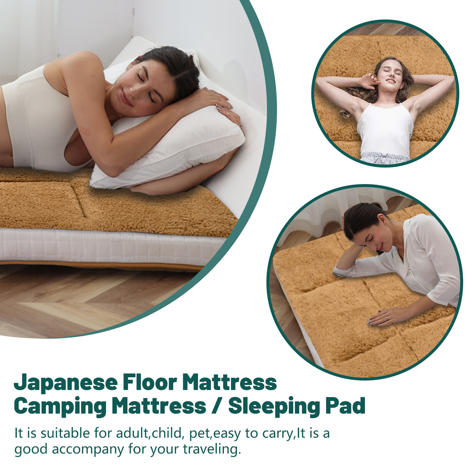 NAIZEA Japanese Floor Mattress Futon Mattress Dual Use Design Mattress 4 Colors