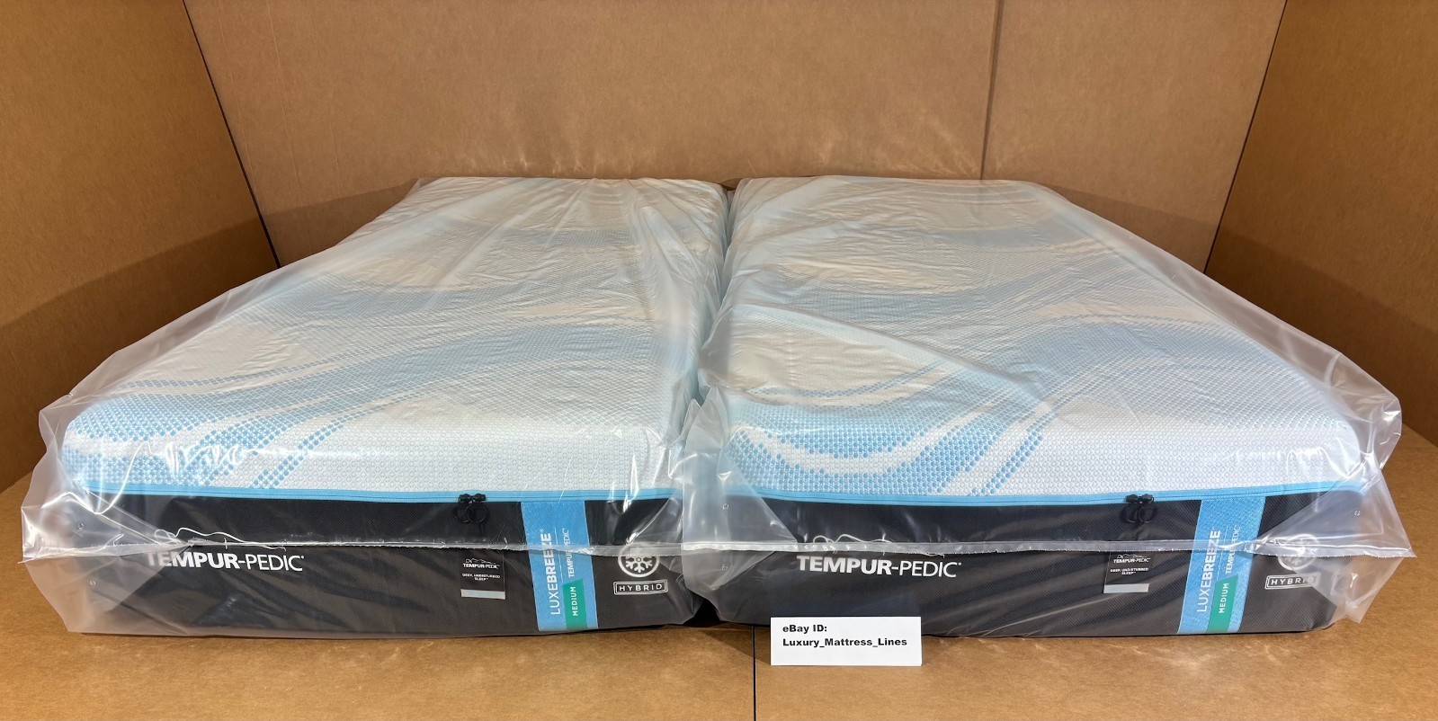 Tempurpedic Luxe Breeze Medium Hybrid 2.0 Split King Mattress MSRP $10,398 NEW!