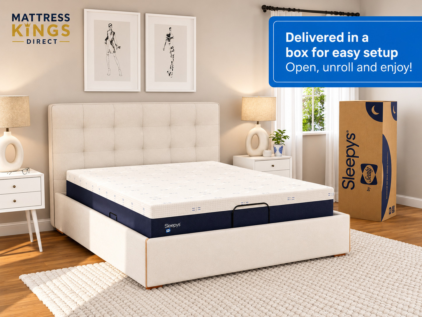 Sleepy’s by Sealy 10″ Medium Memory Foam Full size Mattress Bed in a Box New