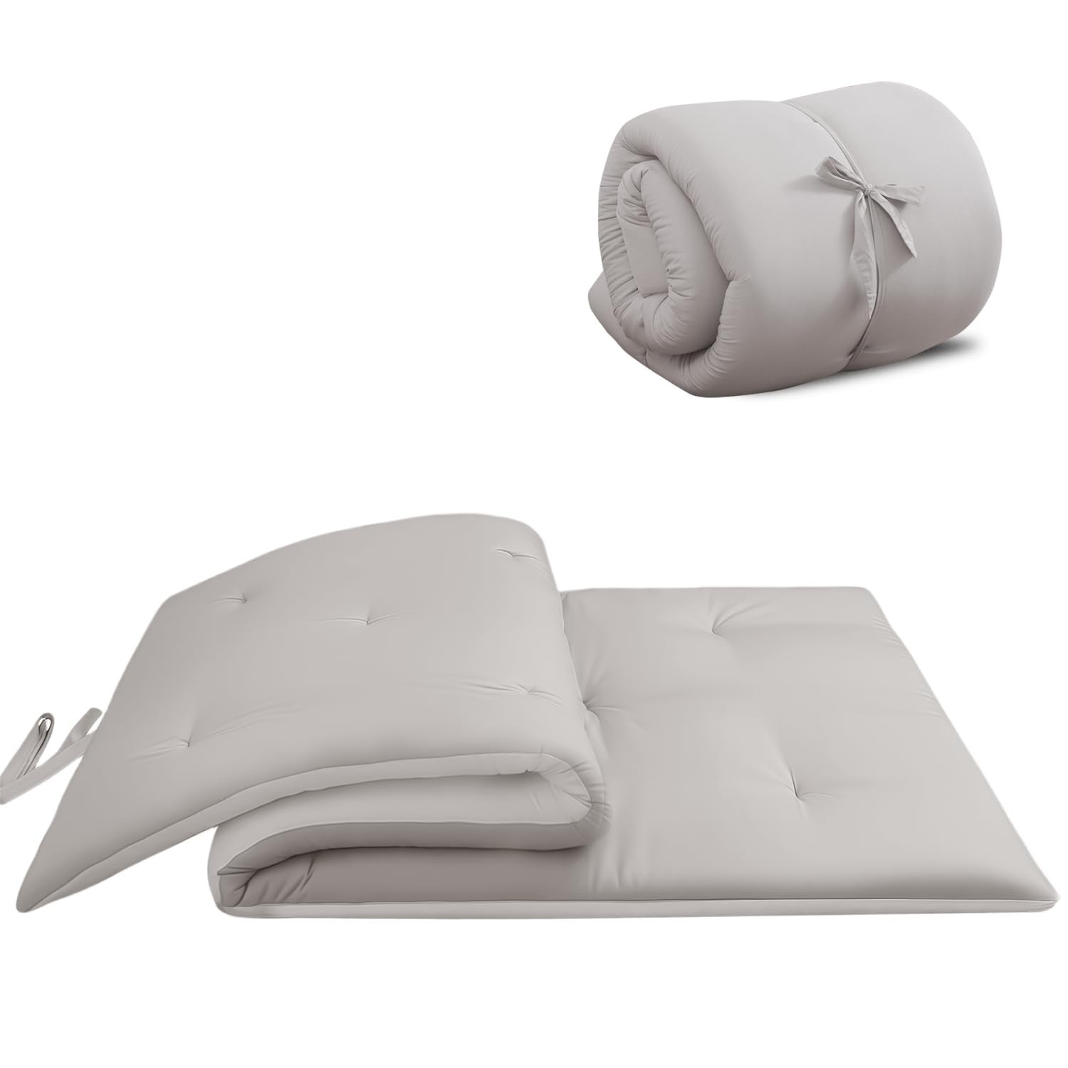 Foldable Japanese Floor Mattress, 100% Cotton, 2.5″ Thick Futon Pad, High Densit