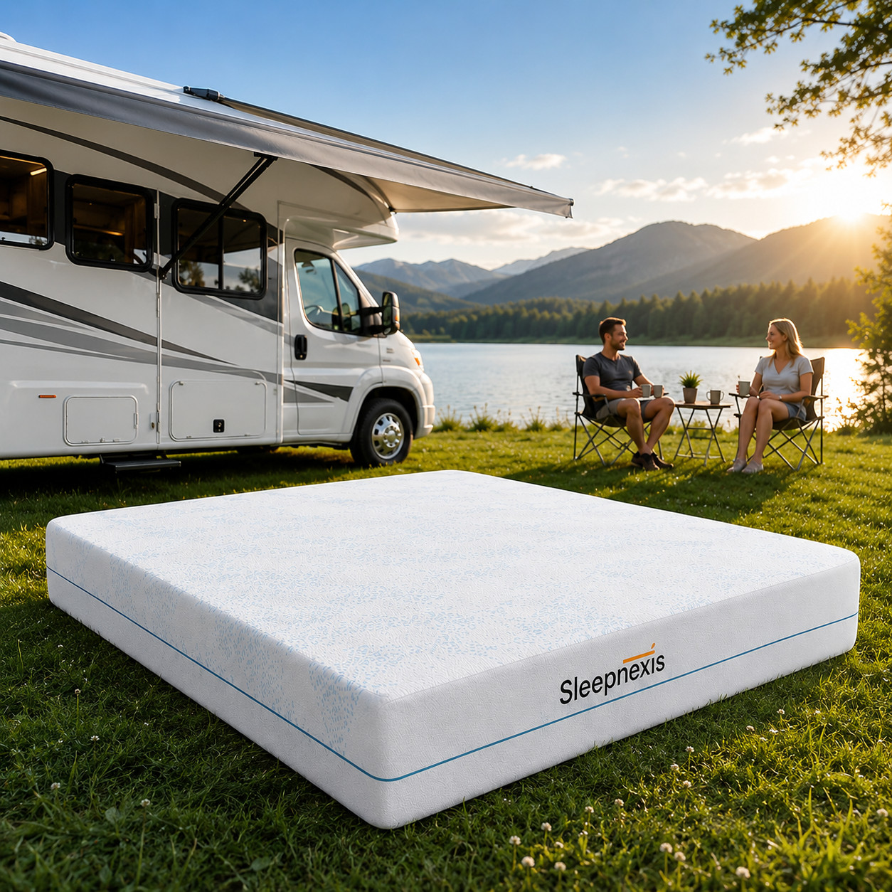 RV Mattress 8/10 Inch Cooling Gel Memory Foam Medium Firm CertiPUR-US Fiberglass