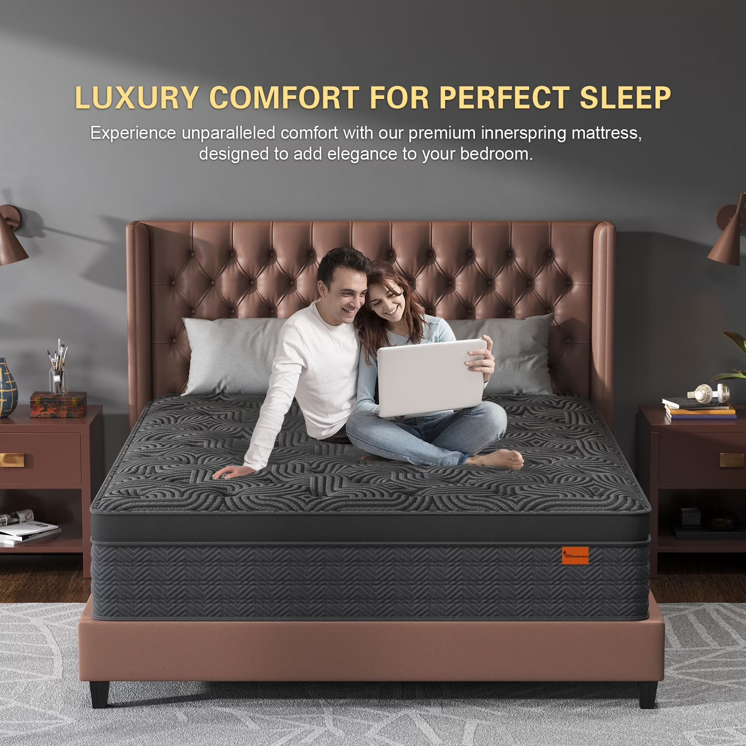 14″ Colchones King Size 14 Pulgadas Espuma Memory Foam Innerspring Mattress