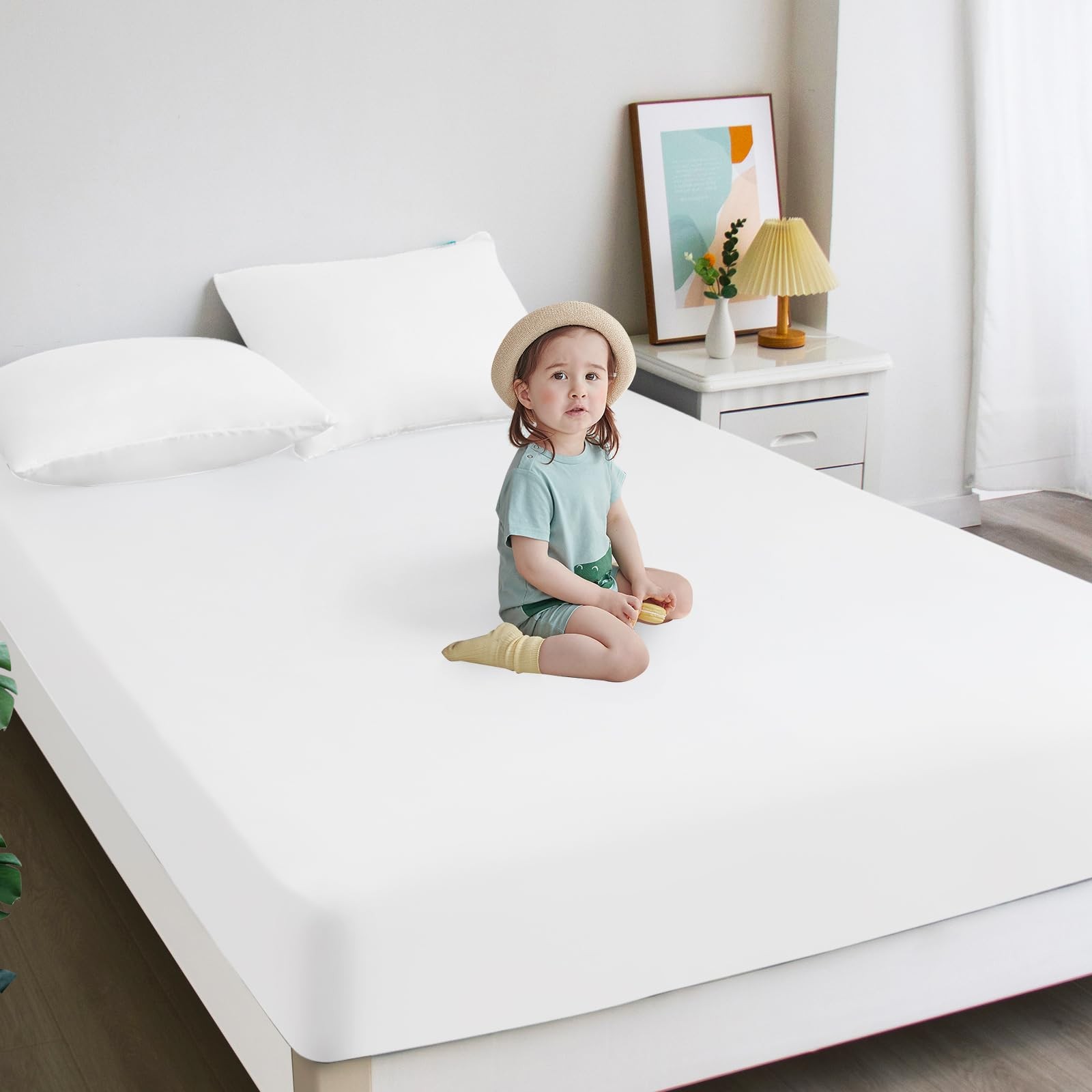 2 Pack Full Size Mattress Protector 54″ x 75″, White