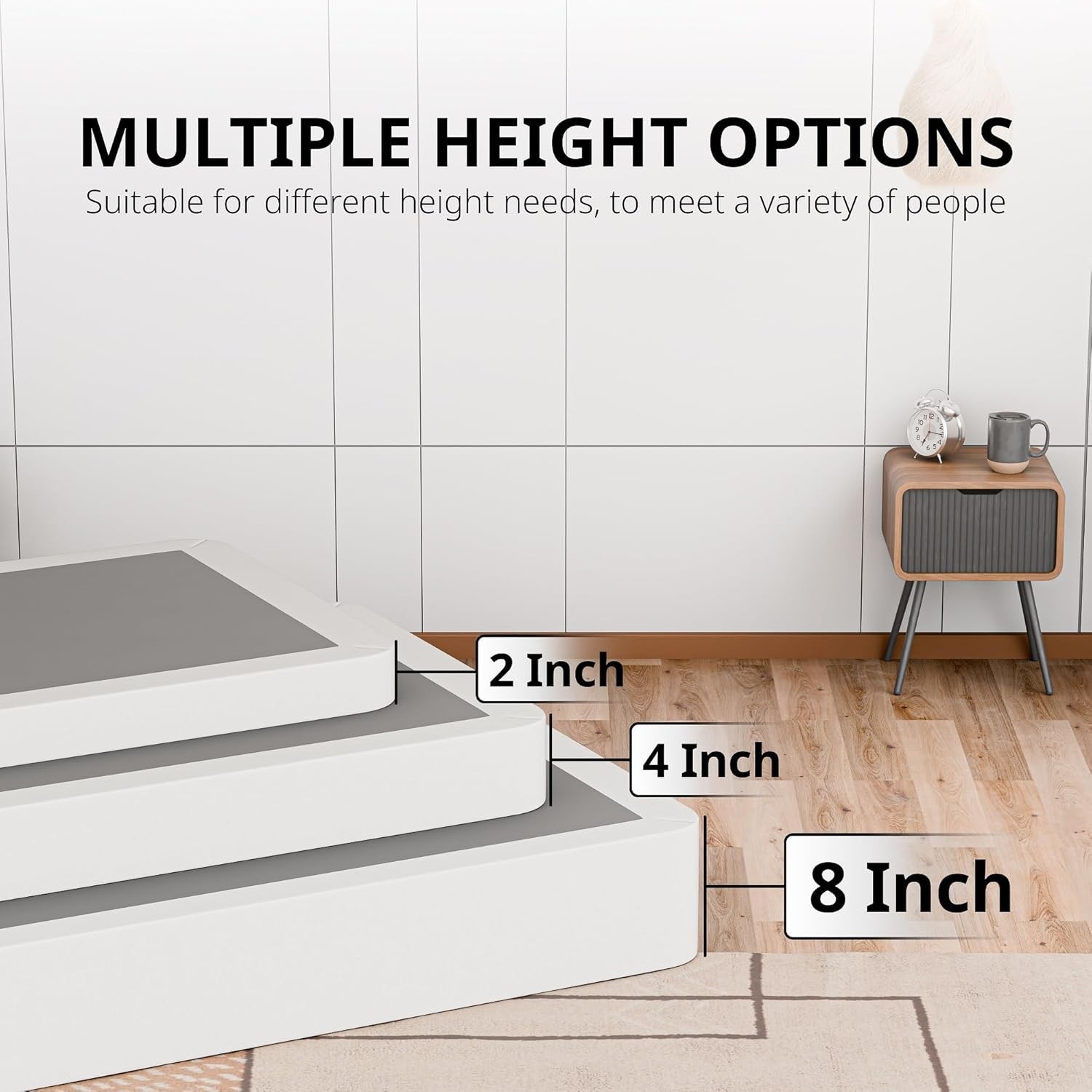 Natural Wood 4-Inch Box Spring – Durable Support for a California King Mattress