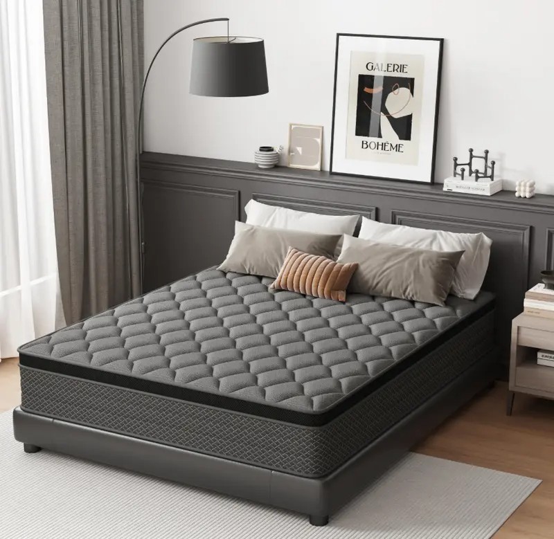 US 12/14 Inch Gel Memory Foam Hybrid Mattress Twin Full Queen King Size In a Box