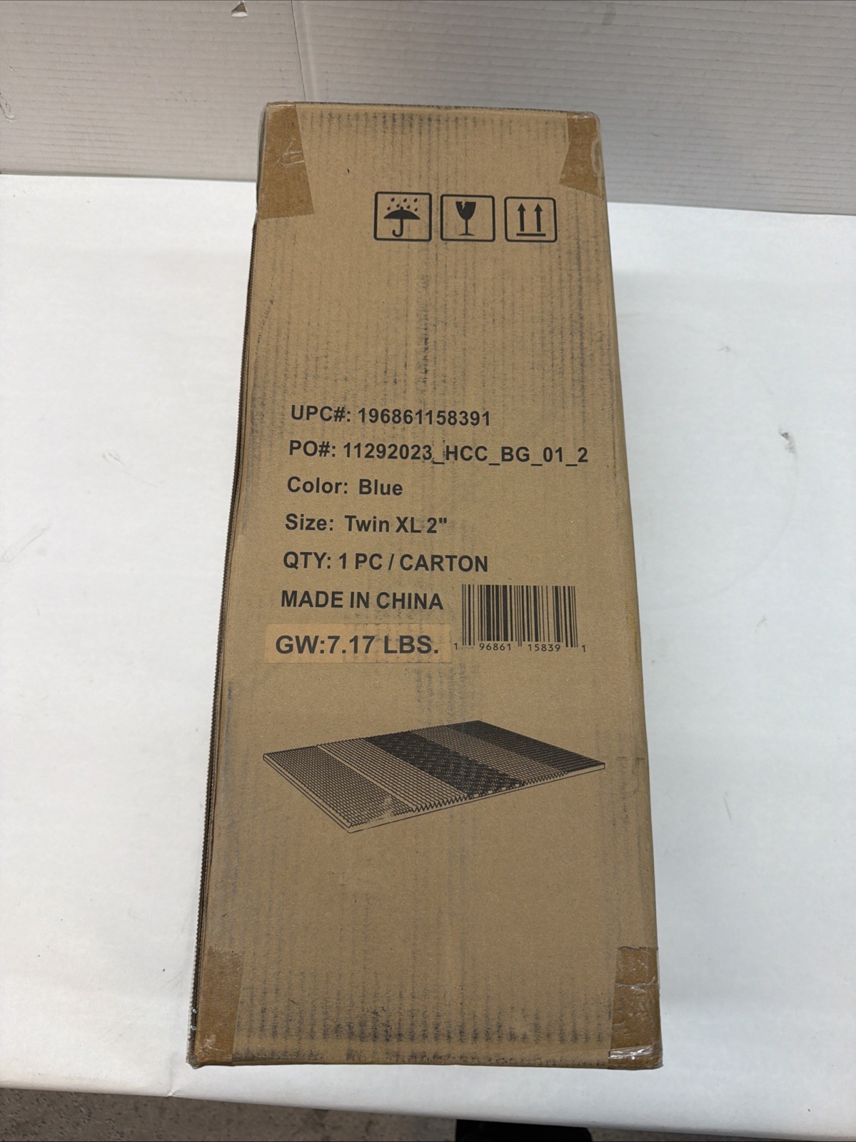 2 Inch Cooling Gel Infused 5-Zone Memory Foam Mattress Topper – Twin XL