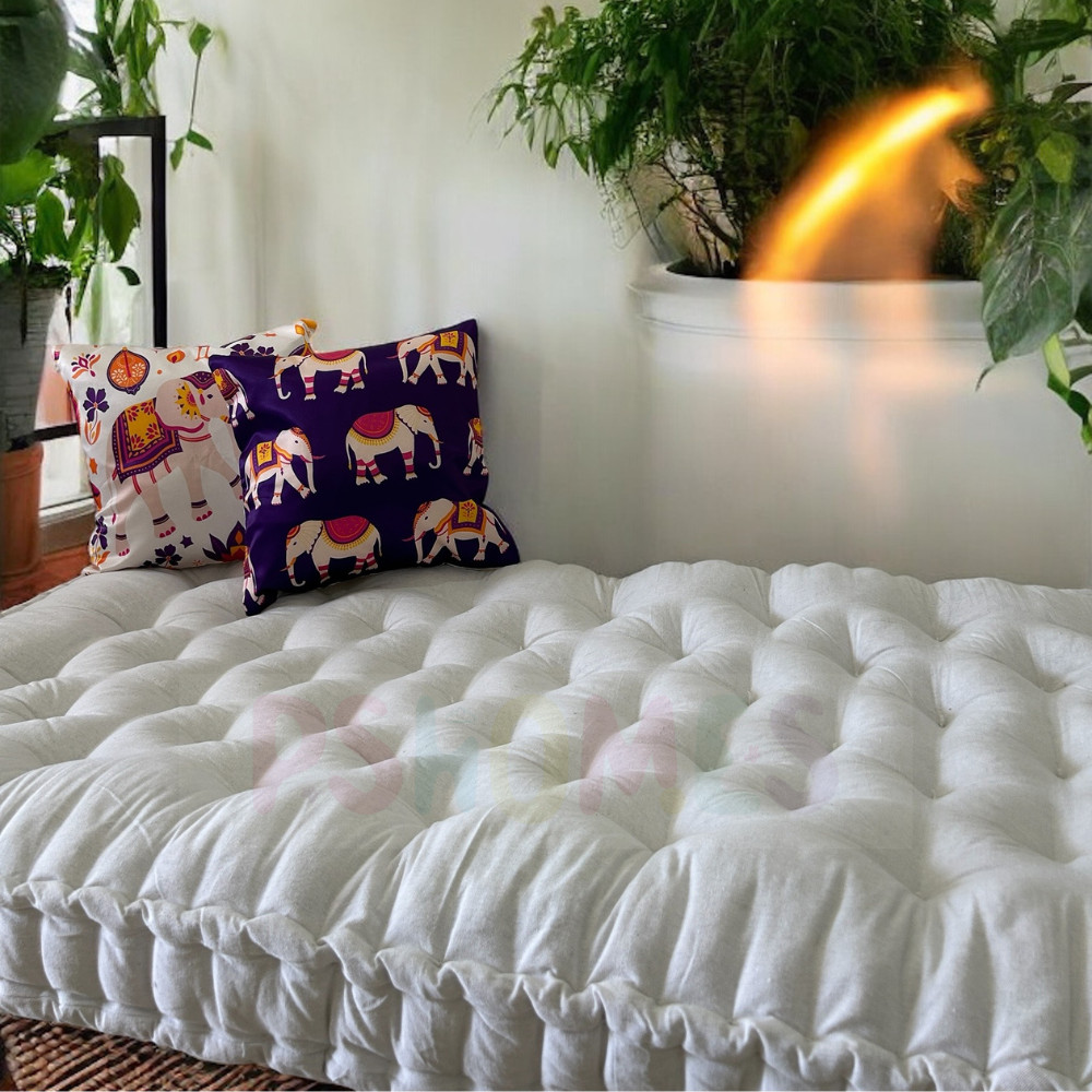 3x6ft Certified Organic Sag free white single size cotton mattress 72x36inches