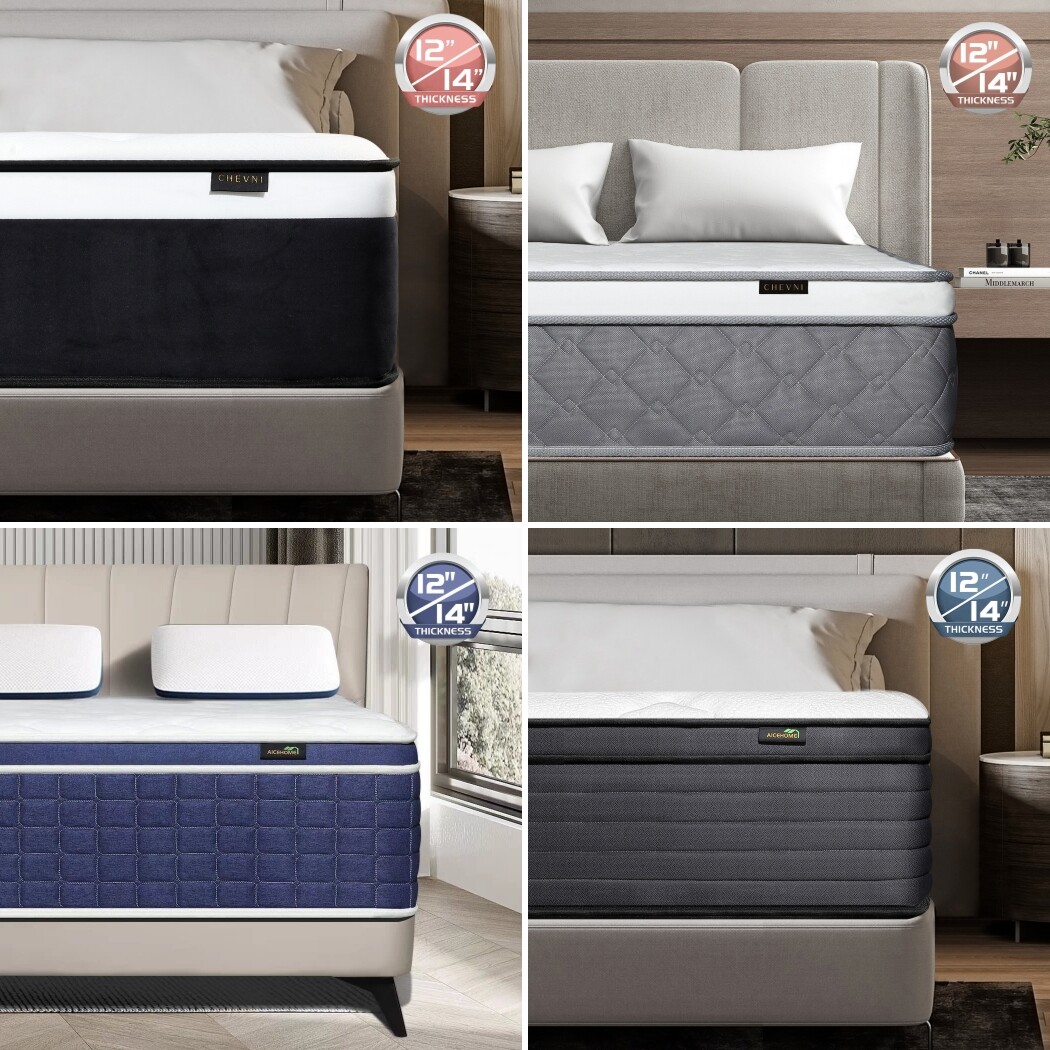 14″ 12″ Mattress Twin Full Queen King Size Gel Memory Foam Hybrid Bed In A Box