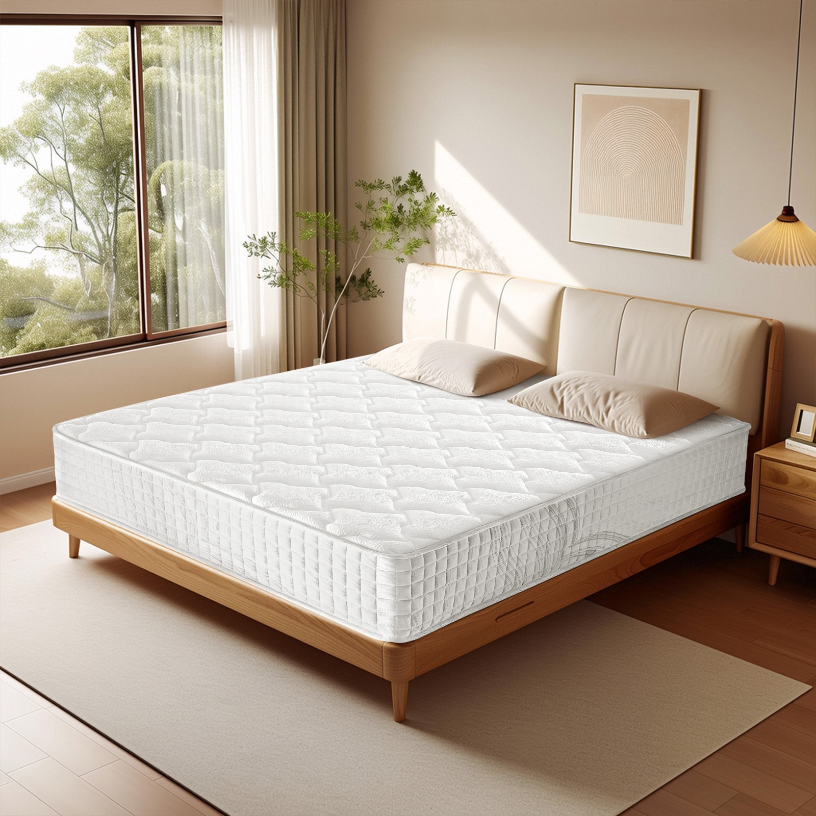 10″ 12″ Gel Memory Foam Mattress Hybrid Spring Twin Full Queen King Bed In A Box