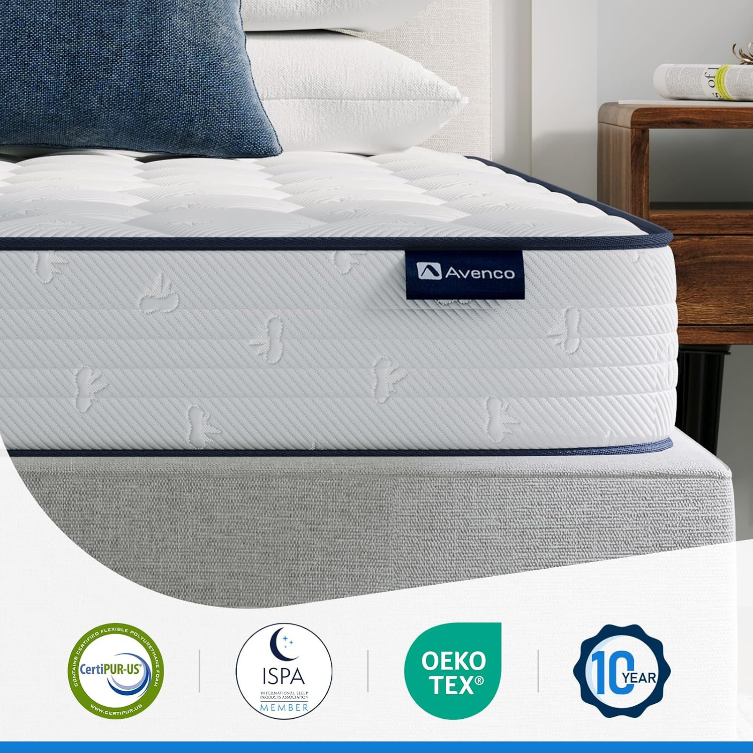 8″ Twin Hybrid Mattress with Innerspring & Memory Foam – Medium Soft Comfort