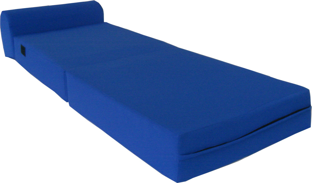 Royal Blue 6 x 24 x 70 Sleeper Chair Folding Foam Bed, High Foam Density 1.8 lbs