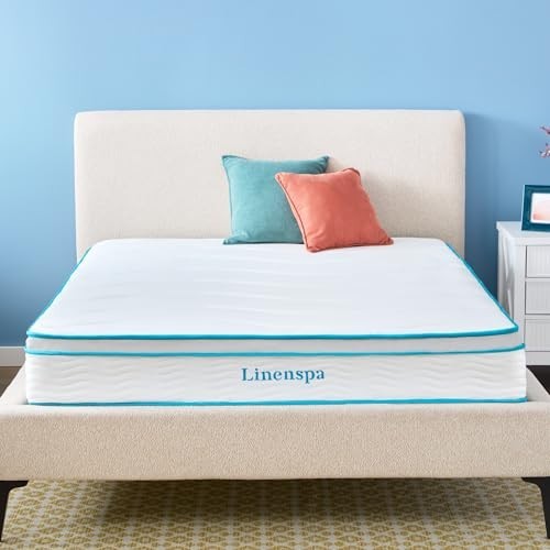 Linenspa 10 Inch Memory Foam Spring Hybrid Mattress Medium Feel Twin Size