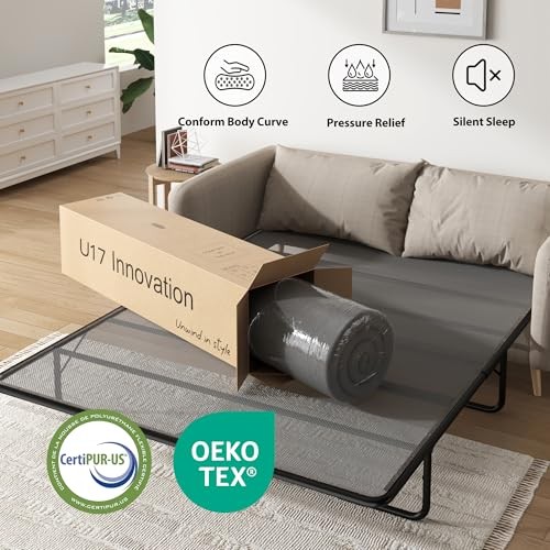 4 Inch Full Size Gel Memory Foam Sofa Mattress Sofa Full 4.0 Inches Dark Gray2