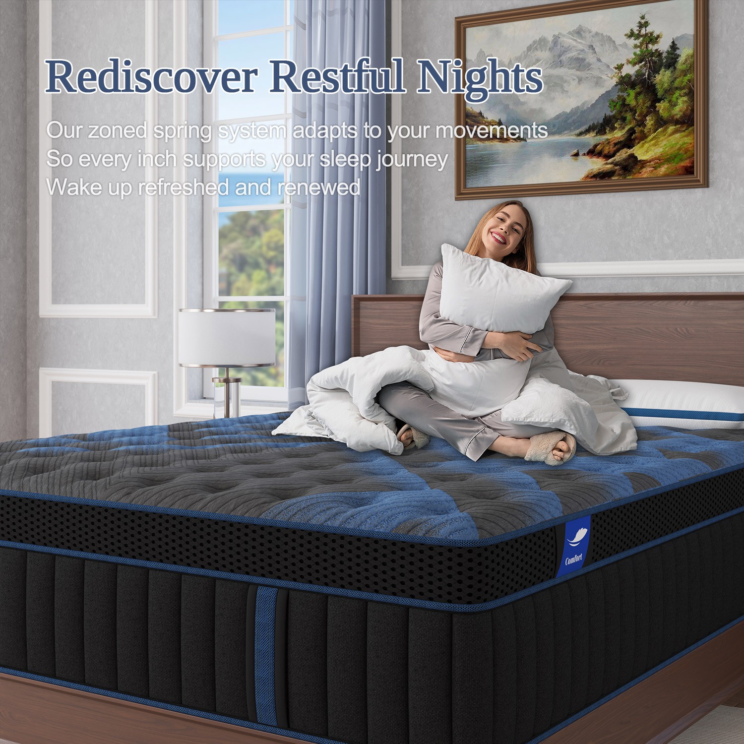 12″ 14″Twin Full Queen King Size Gel Memory Foam Spring Mattress In A Box