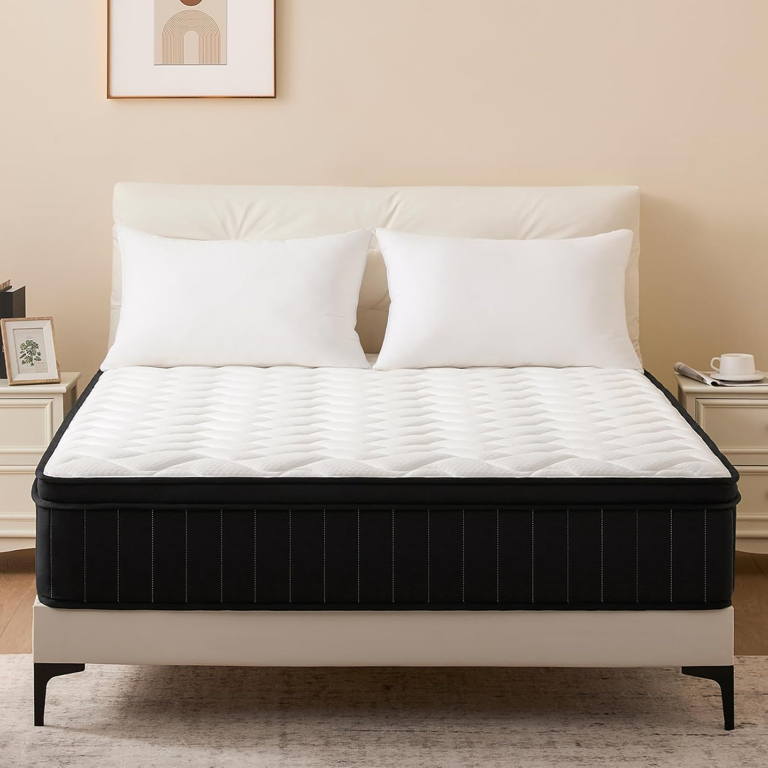 12 Inch Queen Size Mattresses, Memory Foam Hybrid Mattress in a Box with Indepen