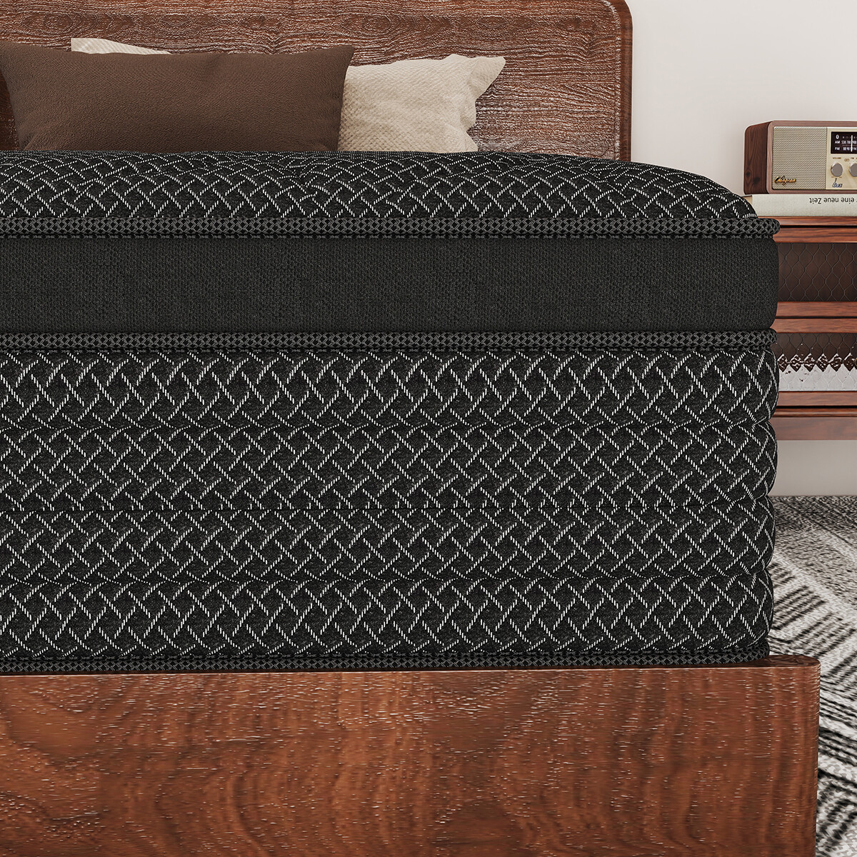 12″ 14″ Gel Memory Foam Mattress Hybrid Spring Twin Full Queen King Bed In A Box