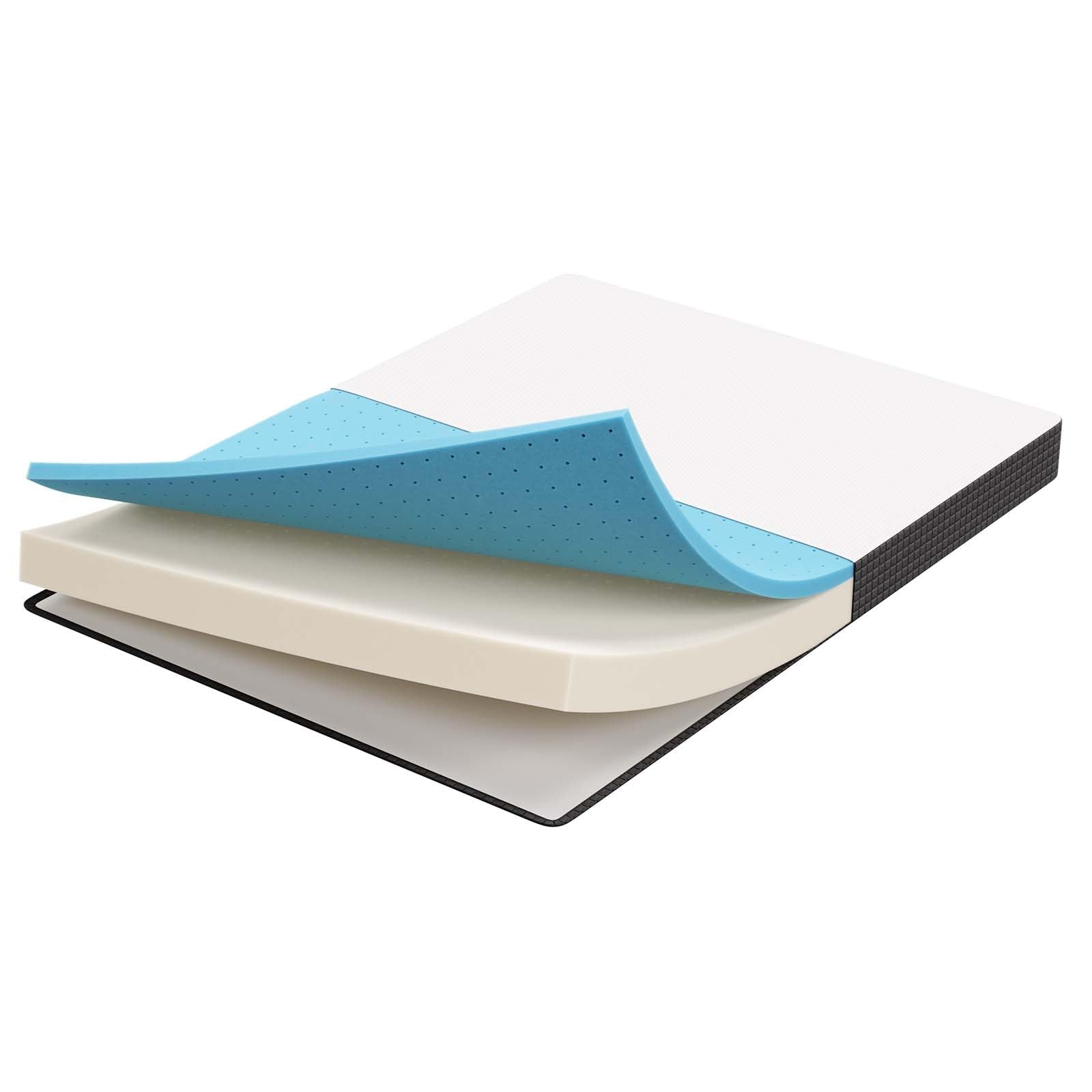 Modway Aveline 6″ Modern Style Memory Foam King Mattress in White