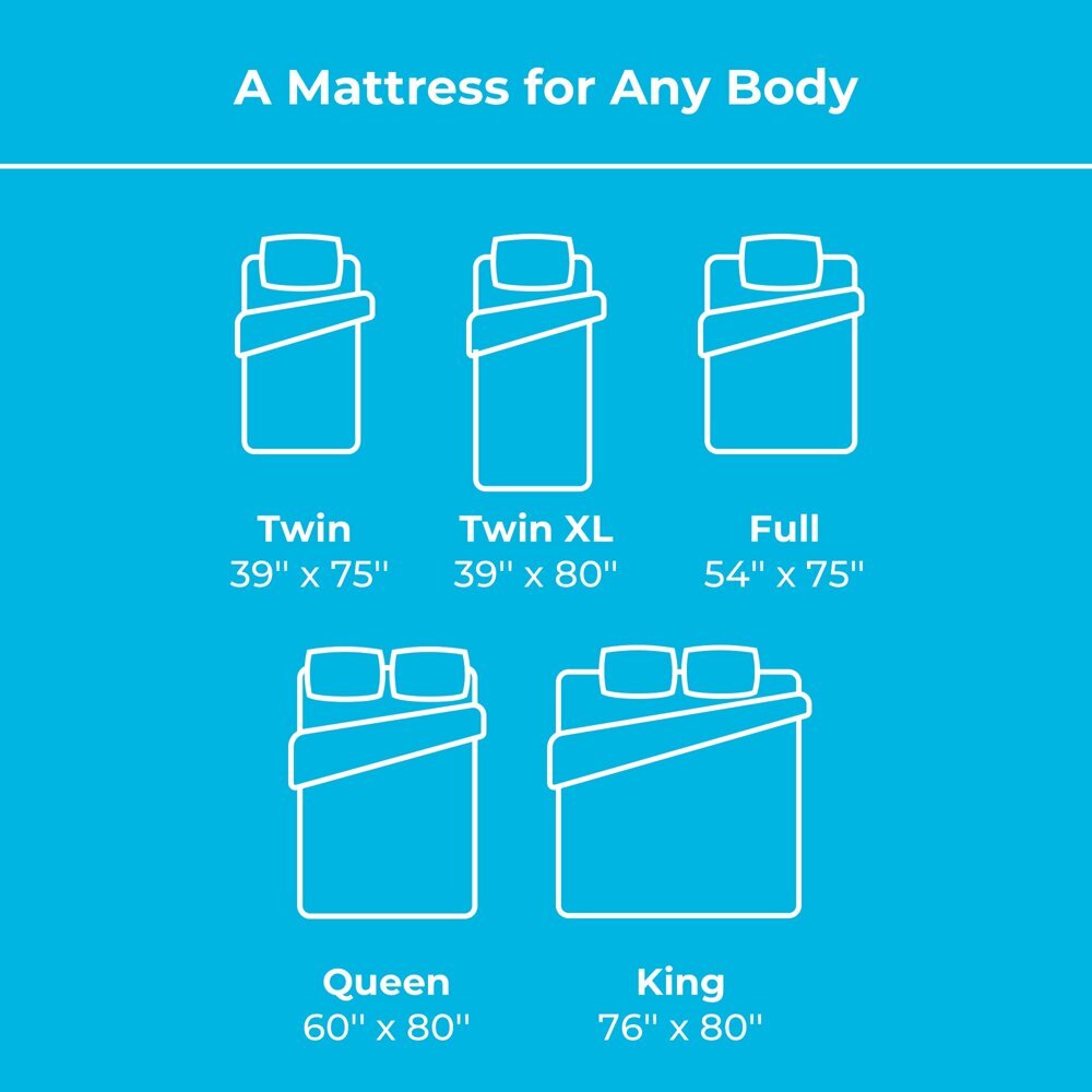 Mattress Twin Full Queen King Bed Size 6″ Gel Memory Foam Breathable Mattress