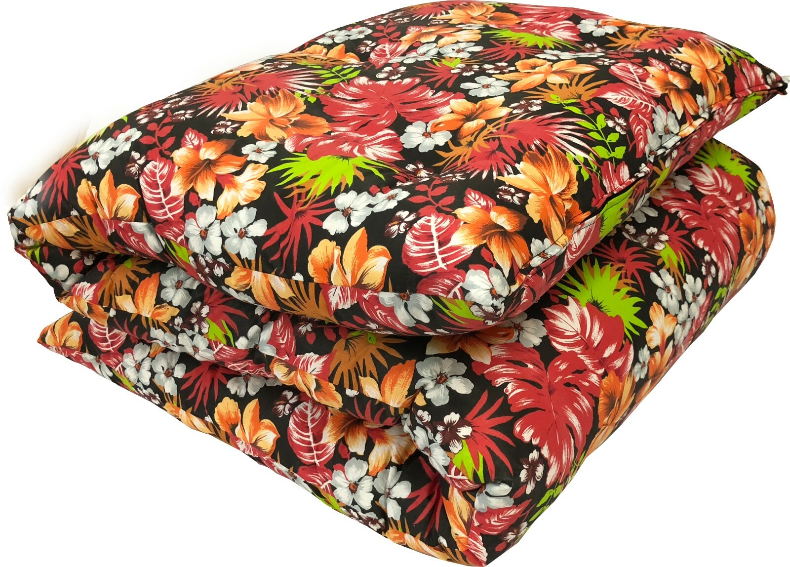 Traditional Floor Futon Mattresses, Portable cotton Pads 3x27x80 Tropical Red