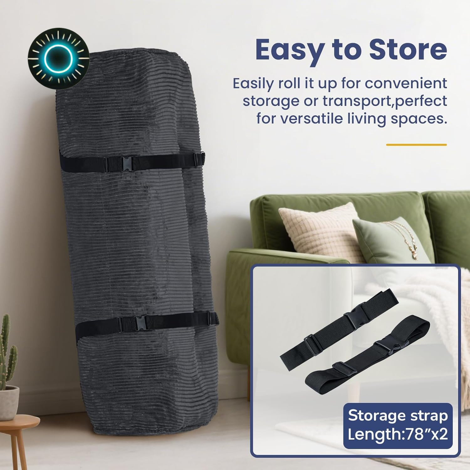 8″ Futon Mattress Full Size Thick Futons Sofa Couch Bed Sleeper Sofa Bed Floor